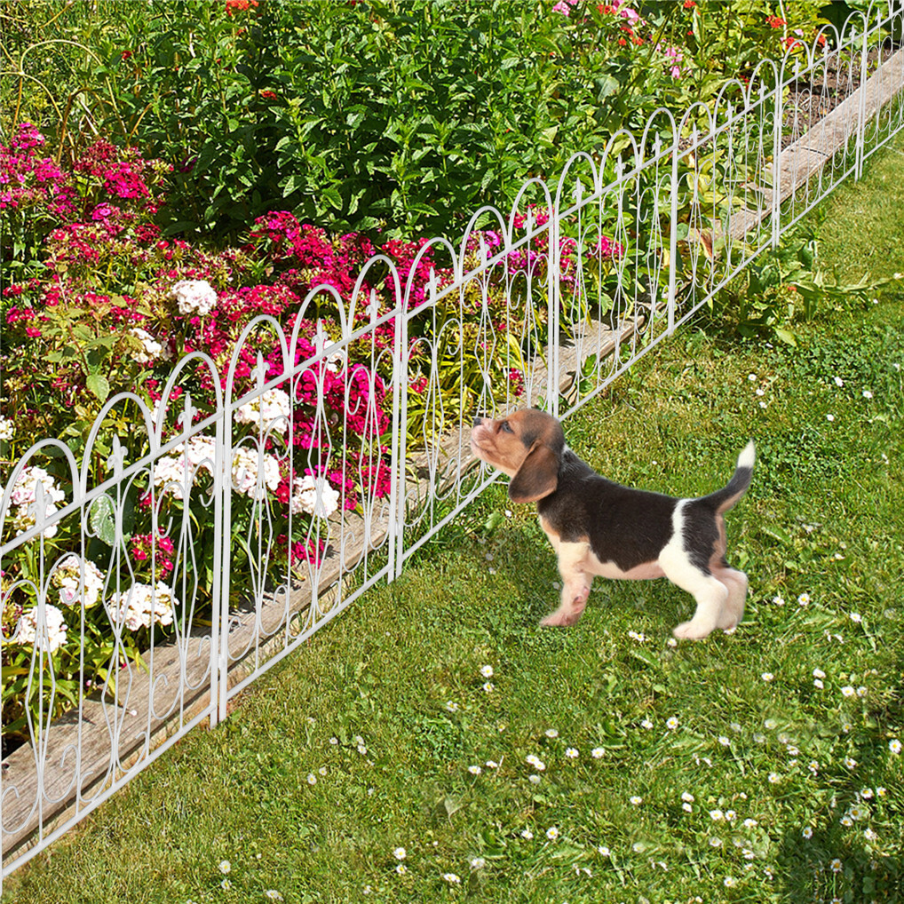 High-grade Metal Garden Fence Border Animal Barrier Section 70cm Tall 305cm Wide