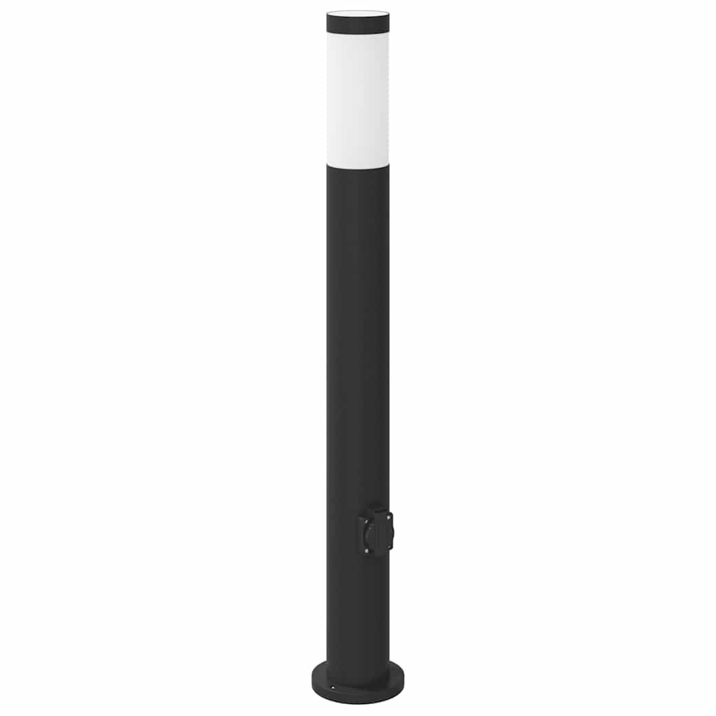 Bollard Light 80cm Stainless Steel IP44 With Outlet Outdoor vidaXL