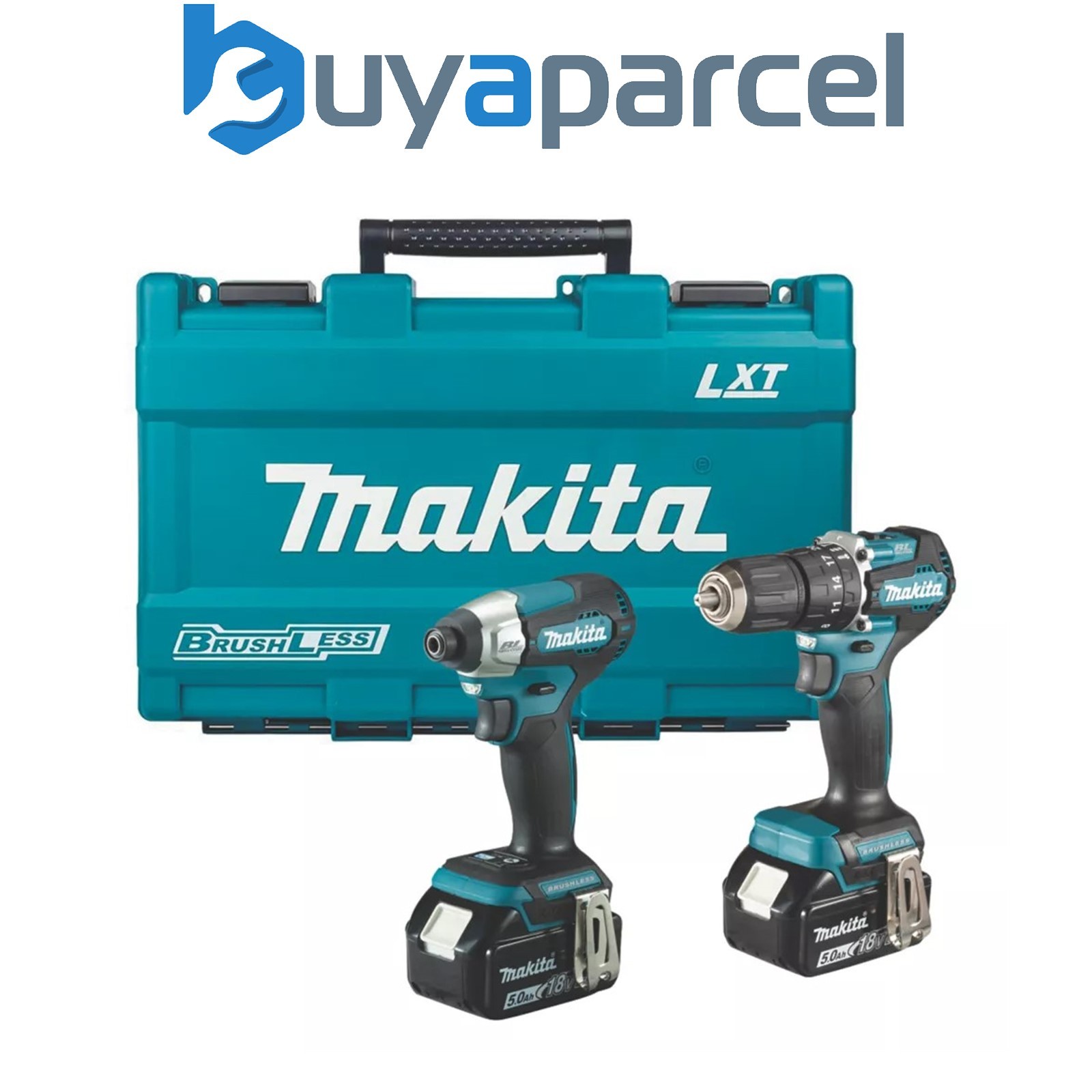 Makita 18v DLX2414T01 Brushless Kit DHP487 Hammer Drill DTD157 Impact Driver 5ah