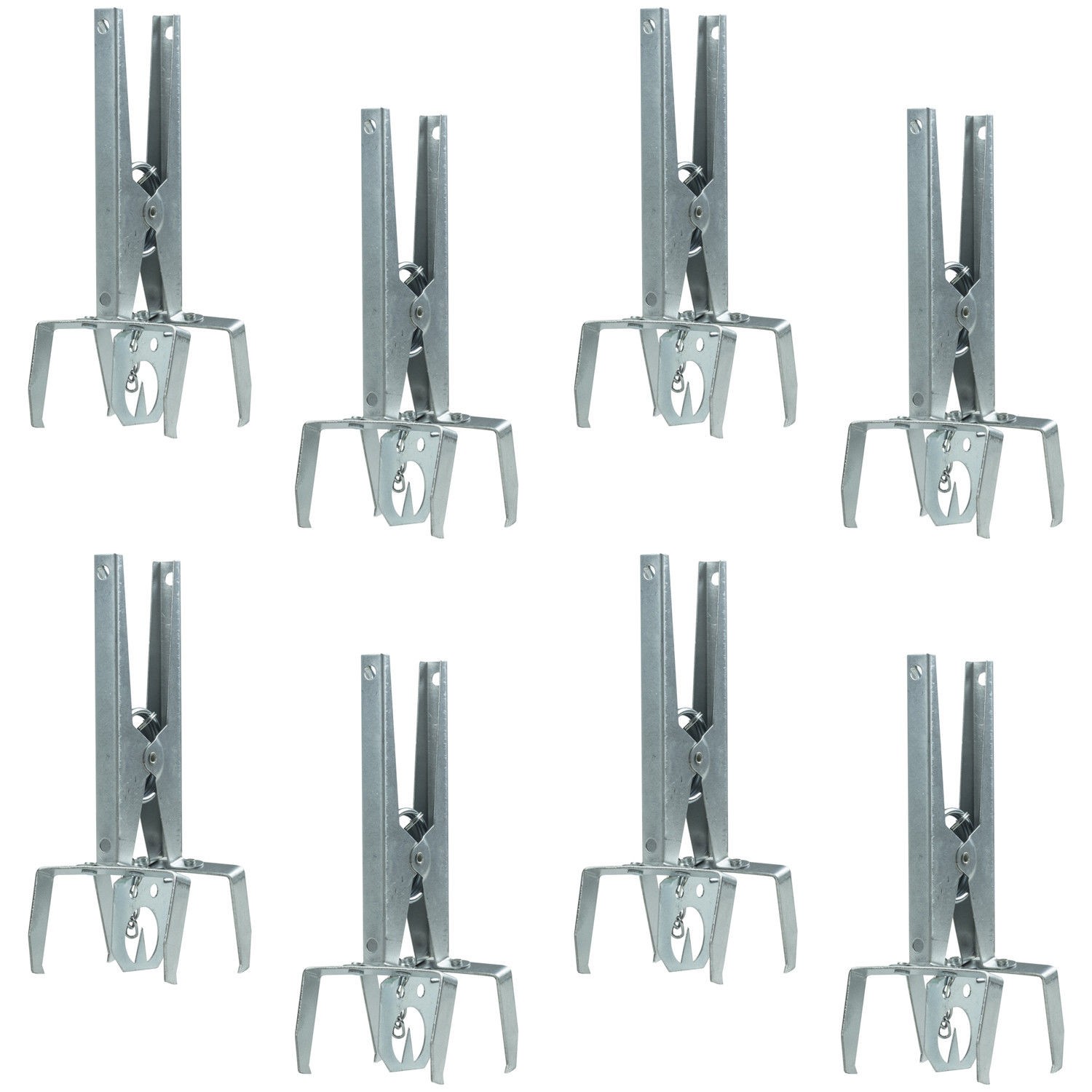 8 Pack of Woodside Heavy Duty Mole Claw Scissor Traps Fast Humane Kill