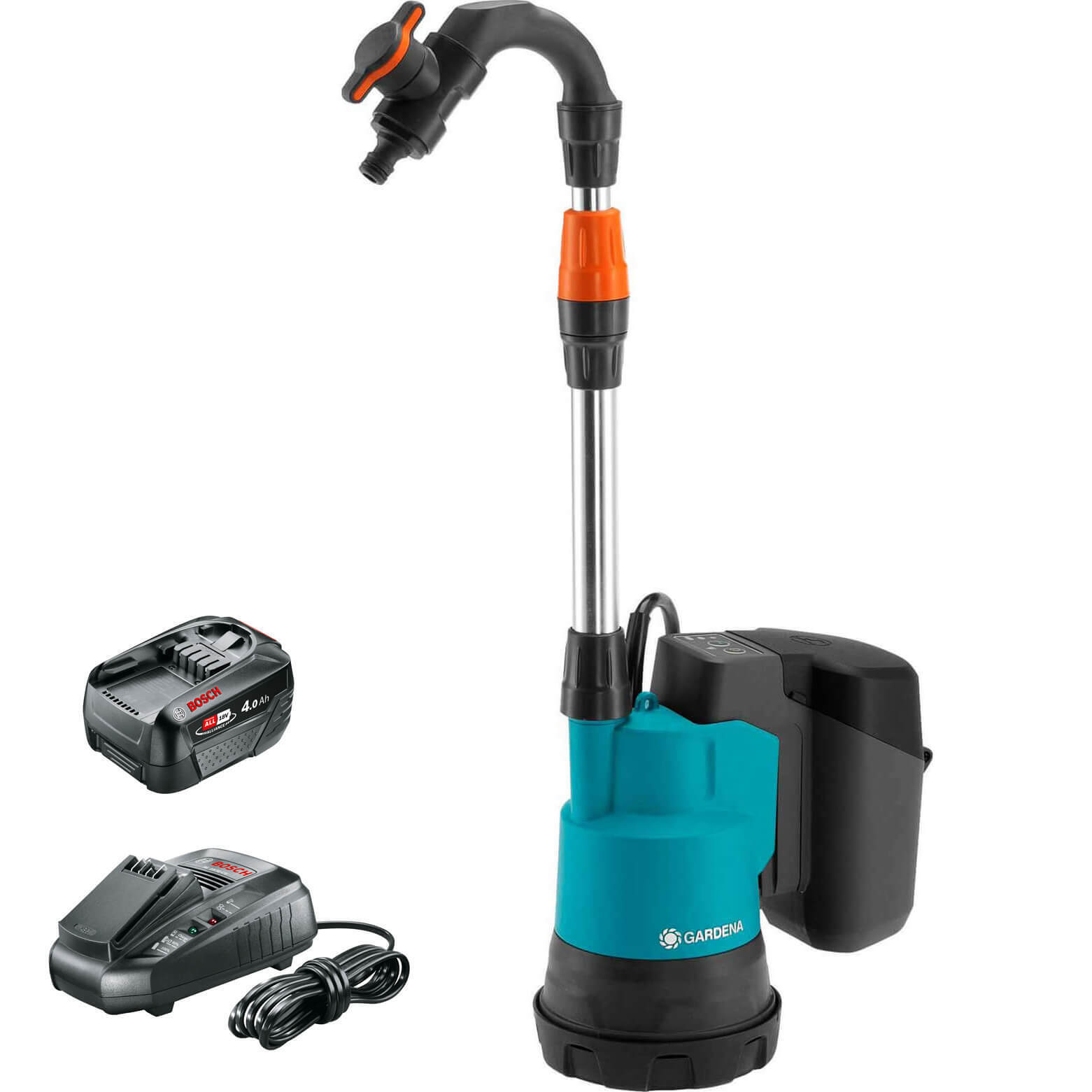 Gardena 2000/2 P4A 18v Cordless Rainwater Submersible Water Butt Tank Pump 1 x 4