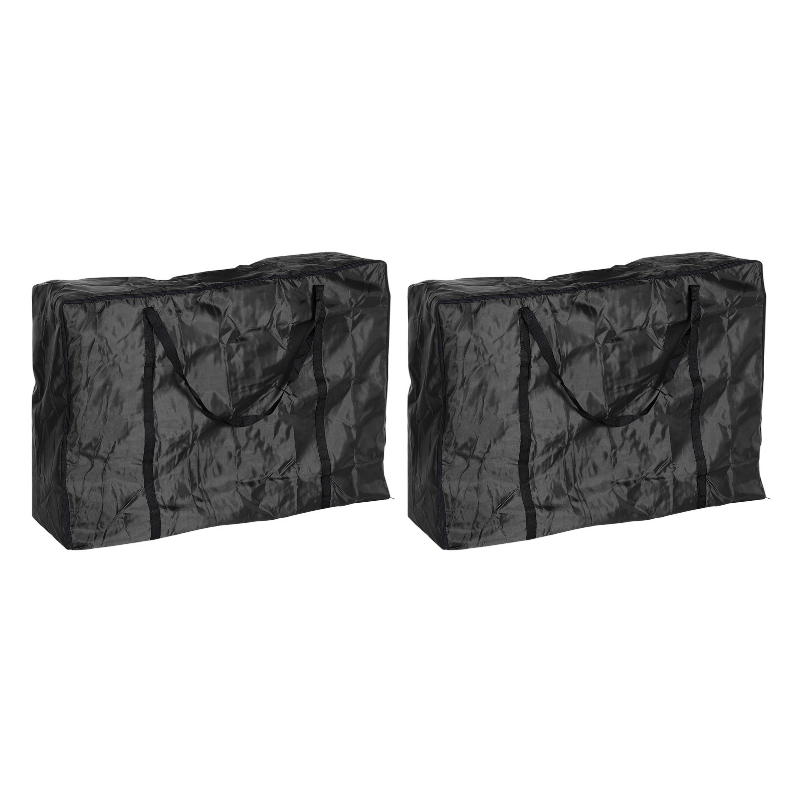 2Pack Outdoor Chair Storage Bag Carry Seat Bag Folding Lounge Chair Cover Black