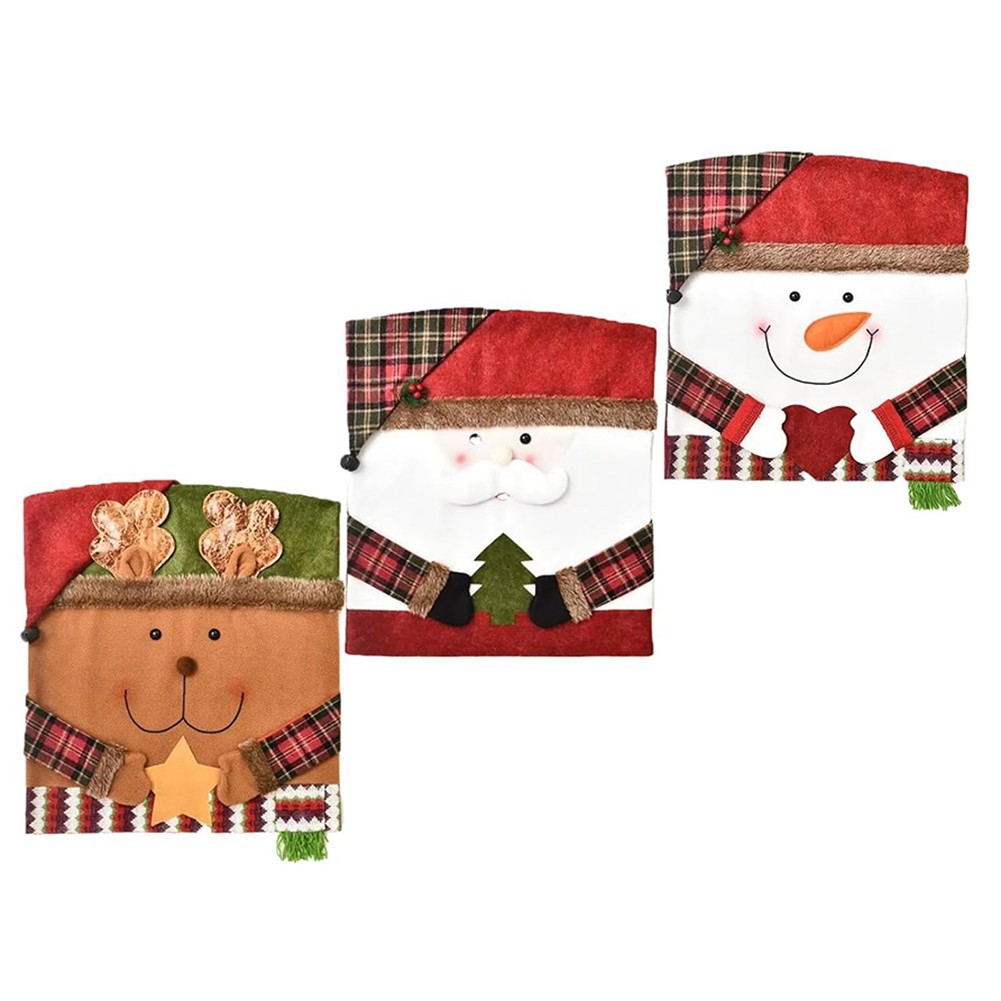 Christmas chair set decoration chair set stool set figurine chair cover2261