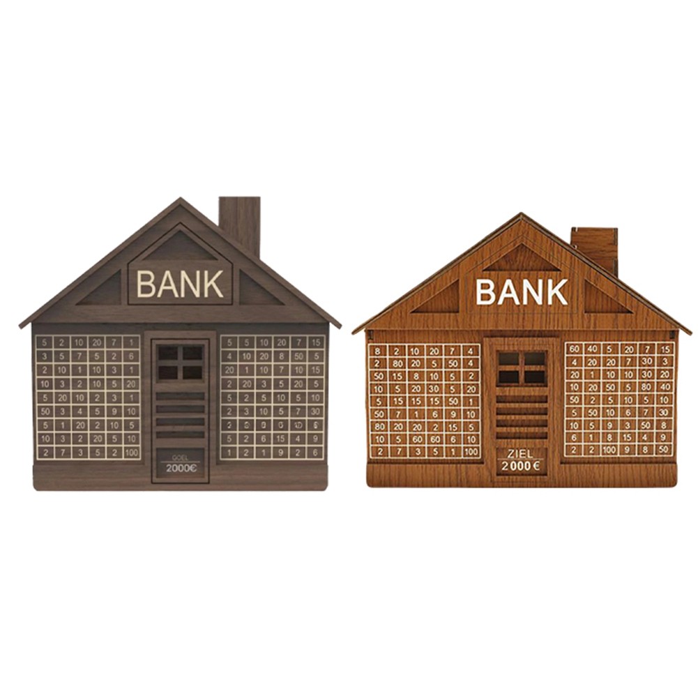 2000 Euro Wooden Piggy Bank for Adults Children Piggy Bank Money Bank2325