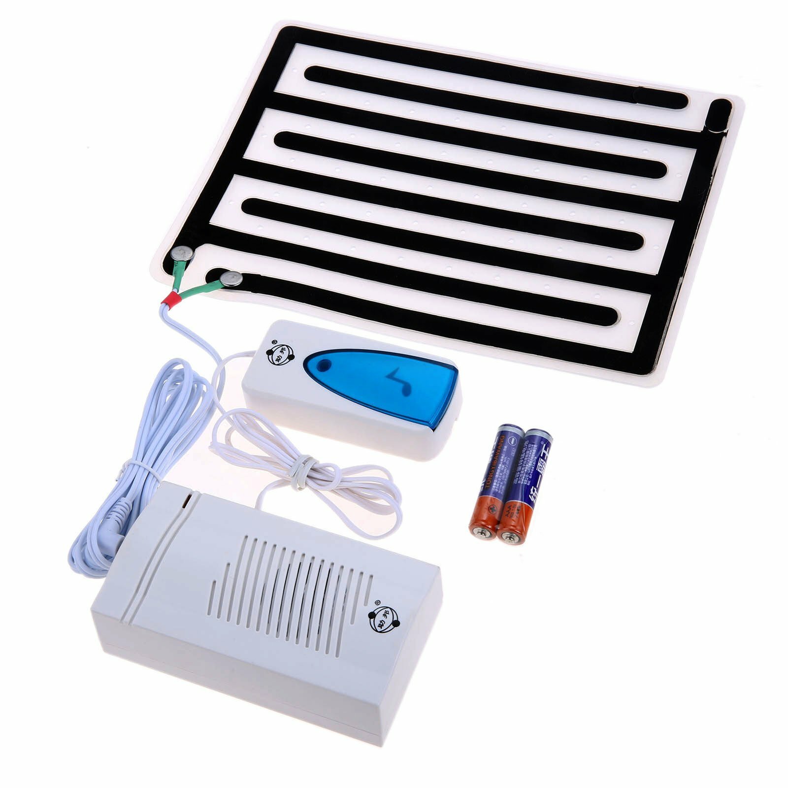 Bedwetting Enuresis Alarm+Sensor Pad+Press Button Wet Call For Children Elderly