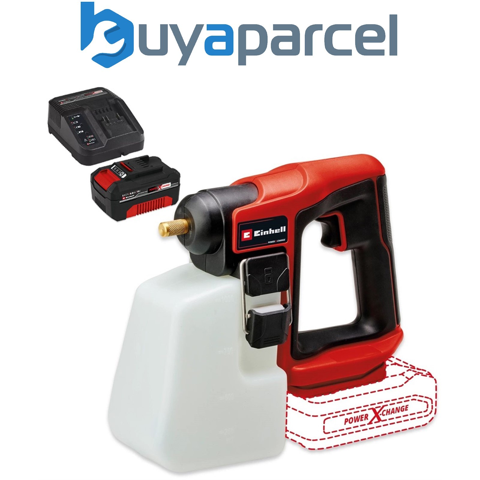 Einhell 18v Cordless Garden Pressure Sprayer GE-WS 18/10 + 4AH Charging Kit