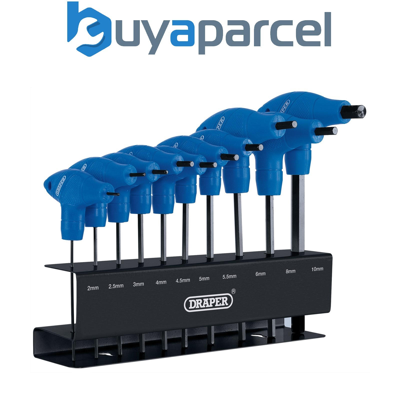 Draper 33869 Metric T-Handle Hex Key Set (10 Piece)