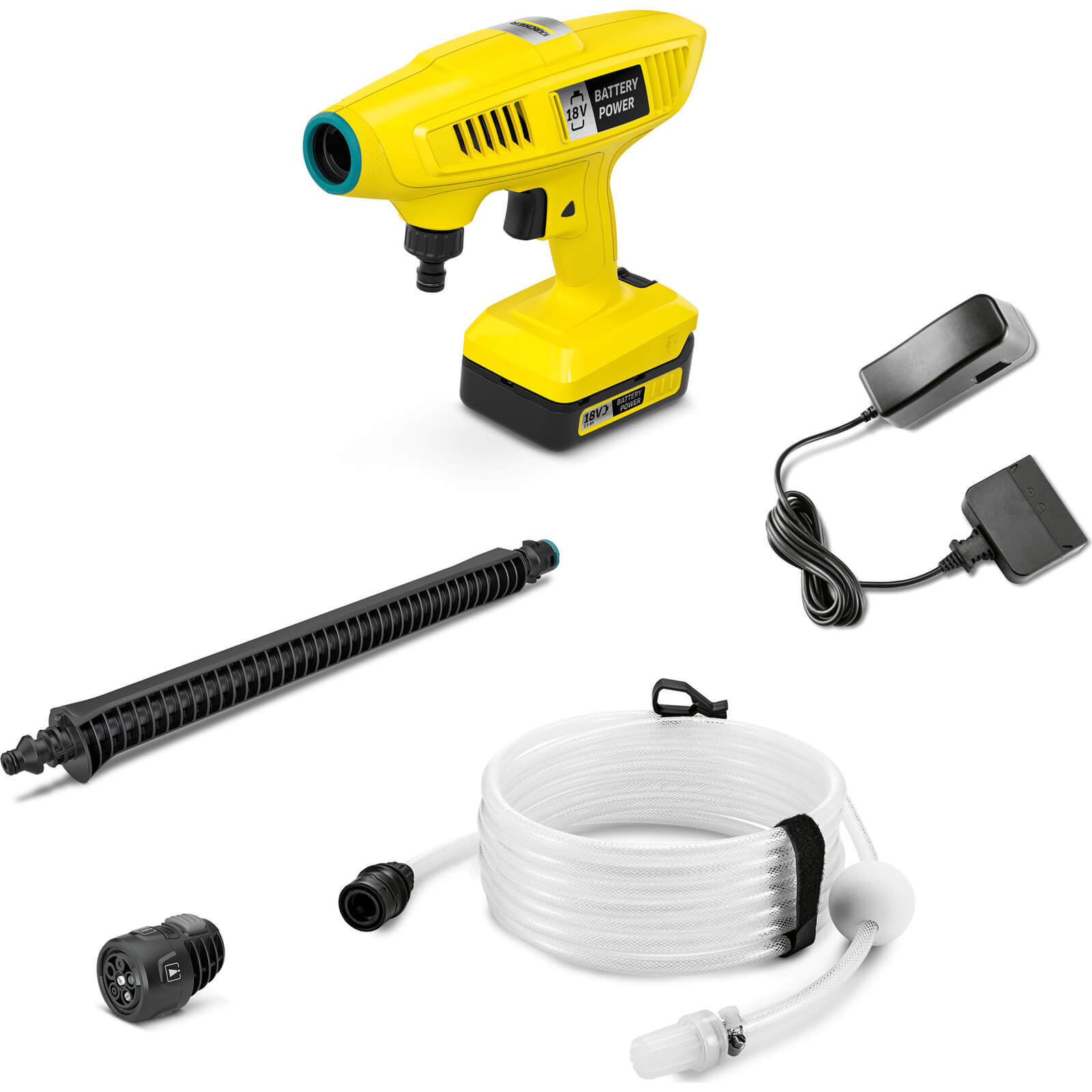 Karcher KHB 4-18 PLUS 18v Cordless Handheld Pressure Washer 21 Bar 1 x 2.5ah Li-