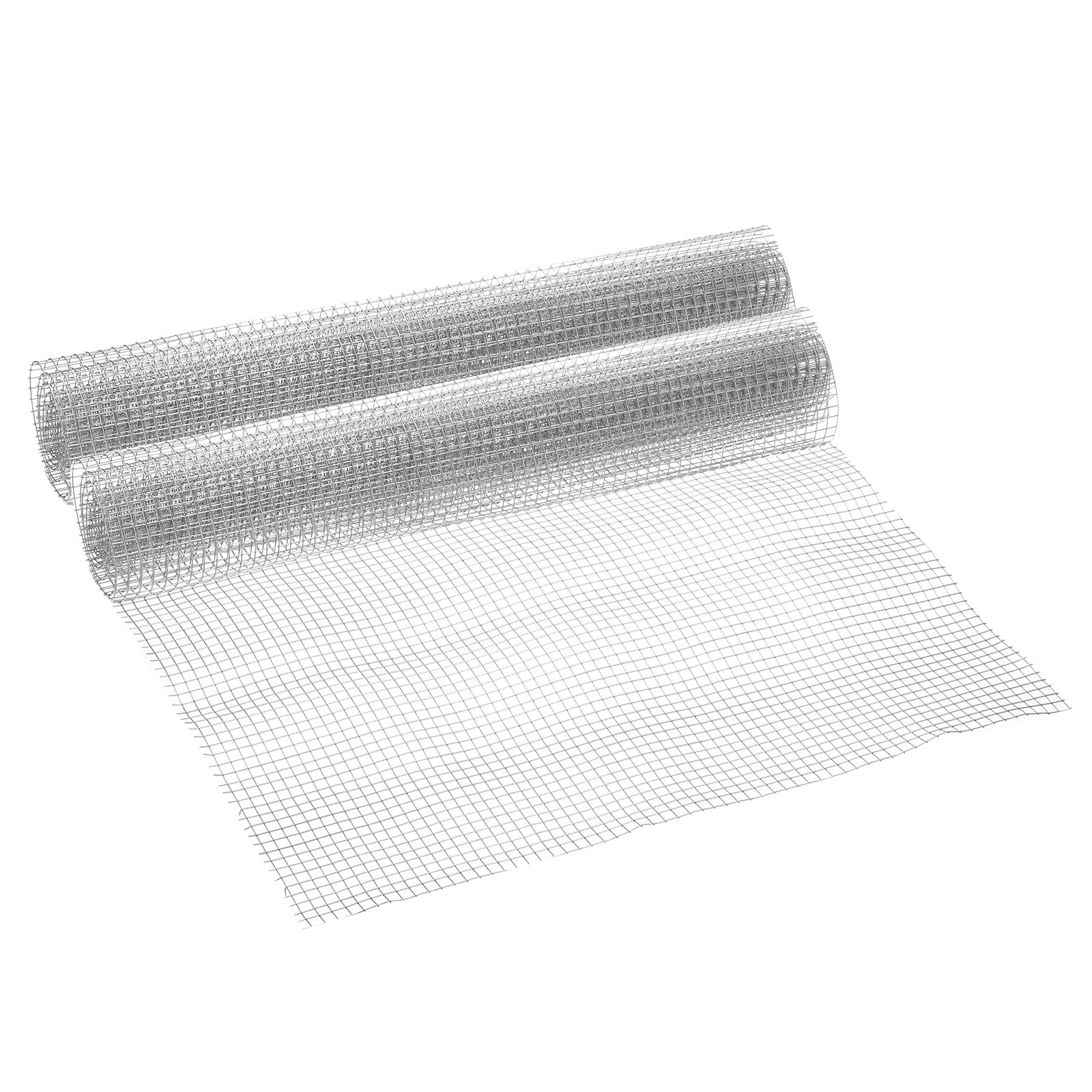 15.8"x3.3ft Welded Cage Wire Mesh Roll, 2 Roll 1/4"(6mm) 20 Gauge Mesh Screen