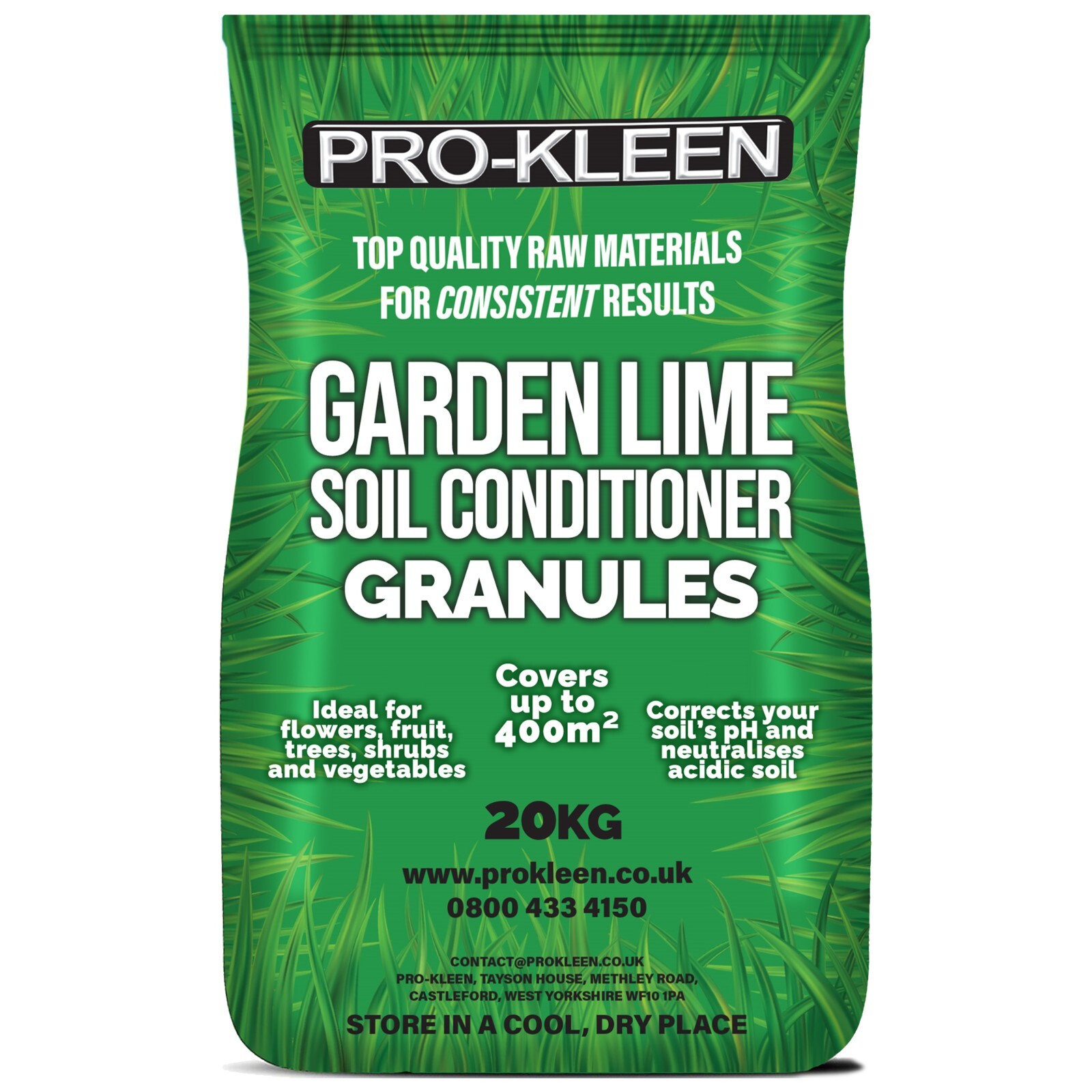 ProKleen Lime Soil Conditioner Garden Granules Prevent Club Root 20kg
