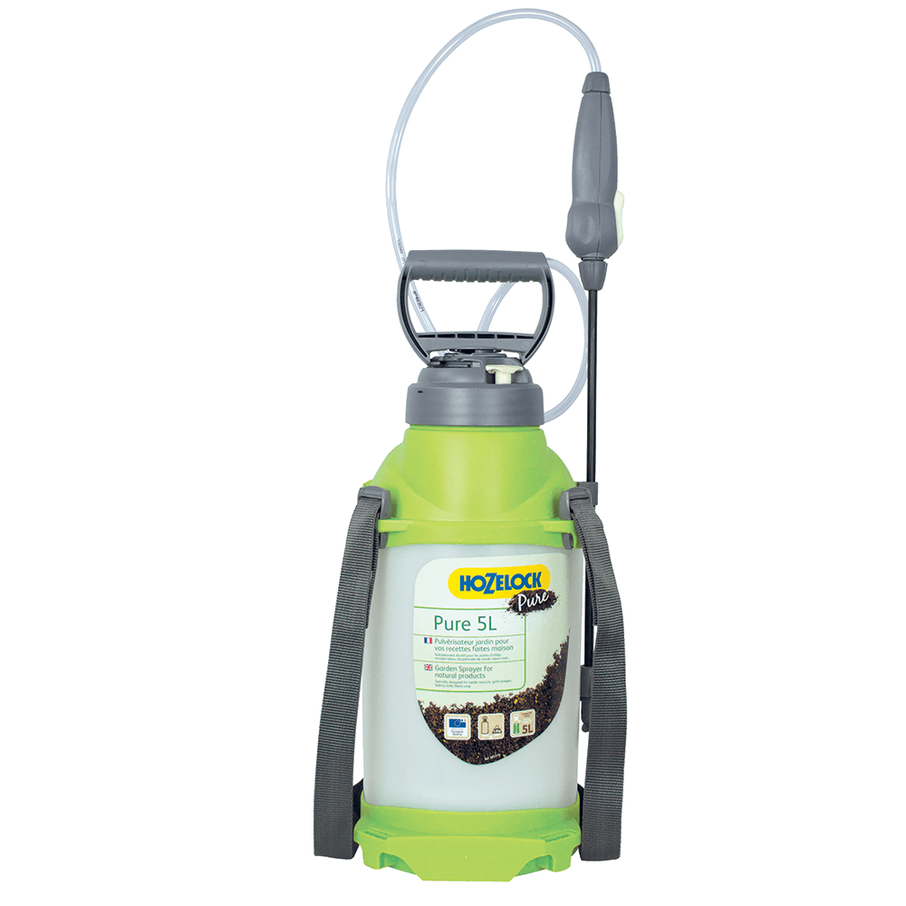 Hozelock 7L Pure Sprayer with Multinozzle - For Natural Products - Translucent