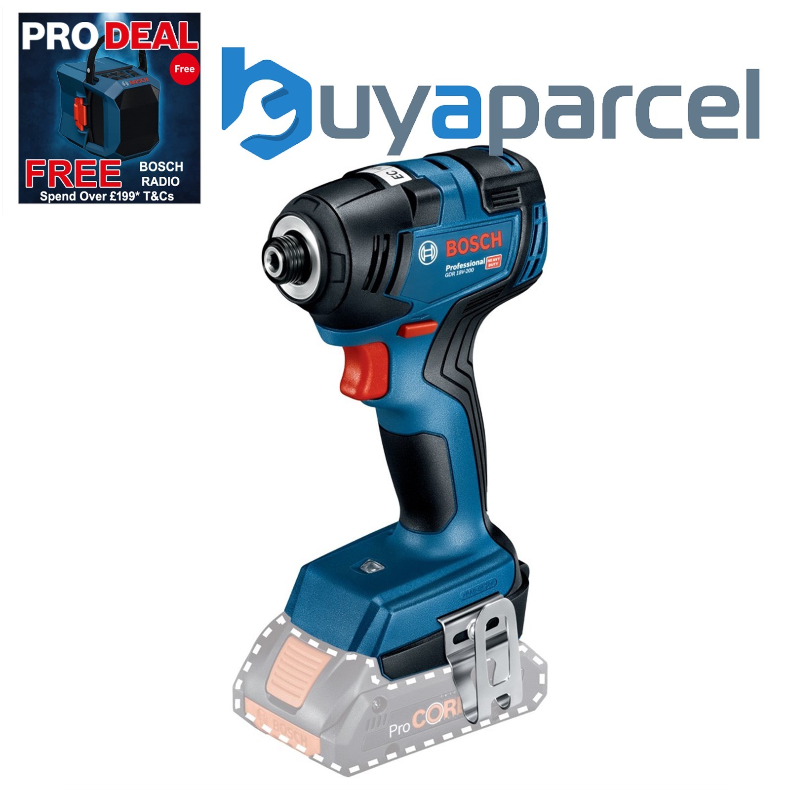 Bosch GDR18V-200 18V Impact Driver Brushless Body Only GDR18V200