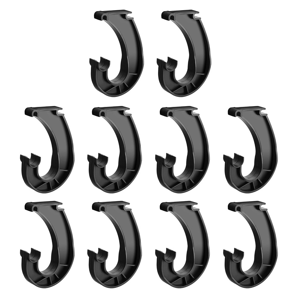 10Pcs Hanging Closet Rod Support,Closet Shelf Rod Holder, J-Shaped Closet6044