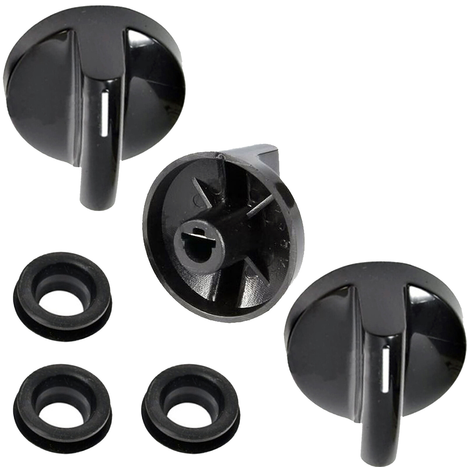 Control Knob Black for MIELE KM361G KM363G KM371G KM391G KM520 KM523 Oven x 3