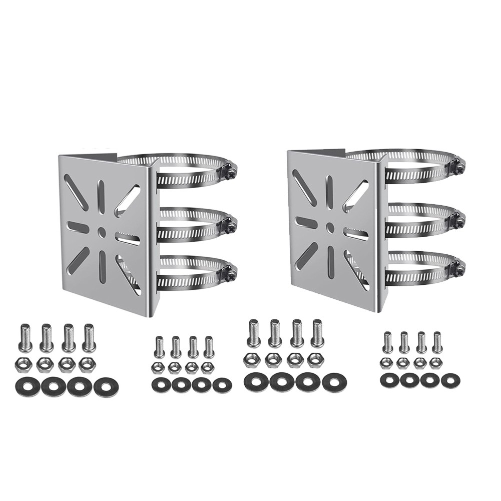 2Pcs Universal Wall Mounting Bracket with 6 Loops, Stainless Steel Vertical3092