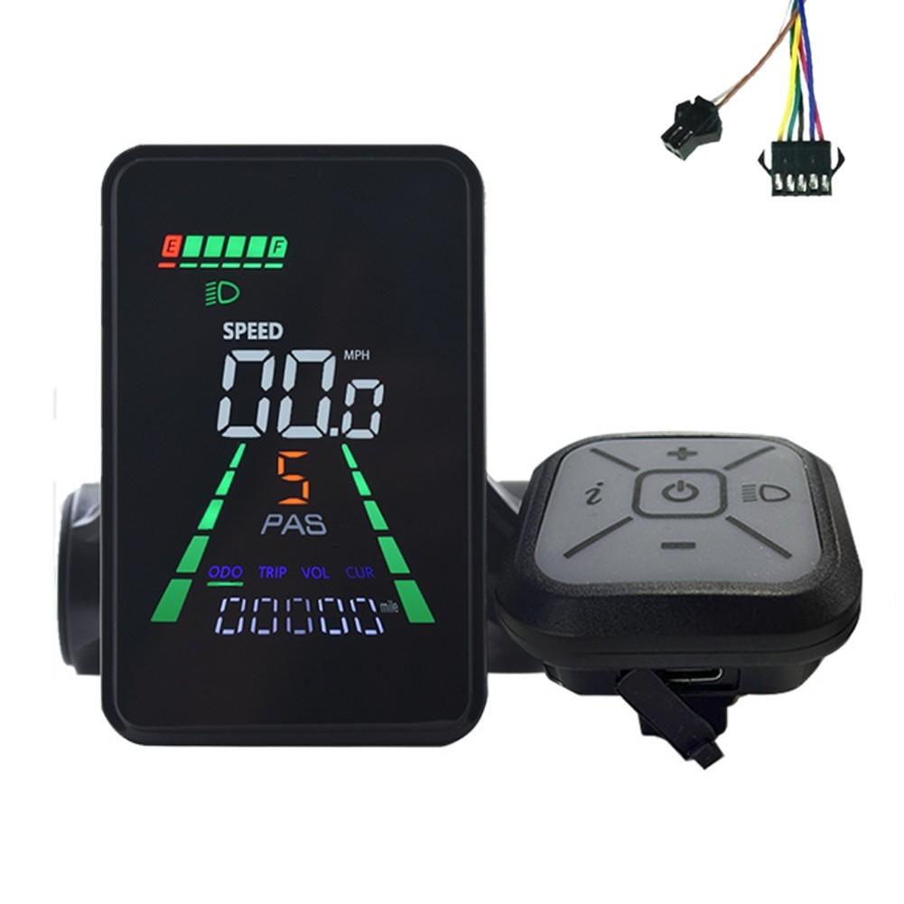 L5 E-Bike LCD Display Meter 24V/36V/48V/60V UART Speedometer Type C7495