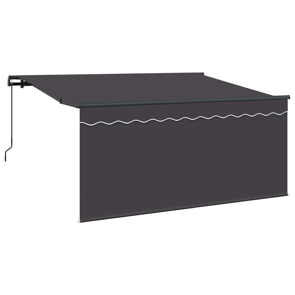 vidaXL Retractable Awning Retractable Anthracite 300 x 200 cm Fabric, Aluminium