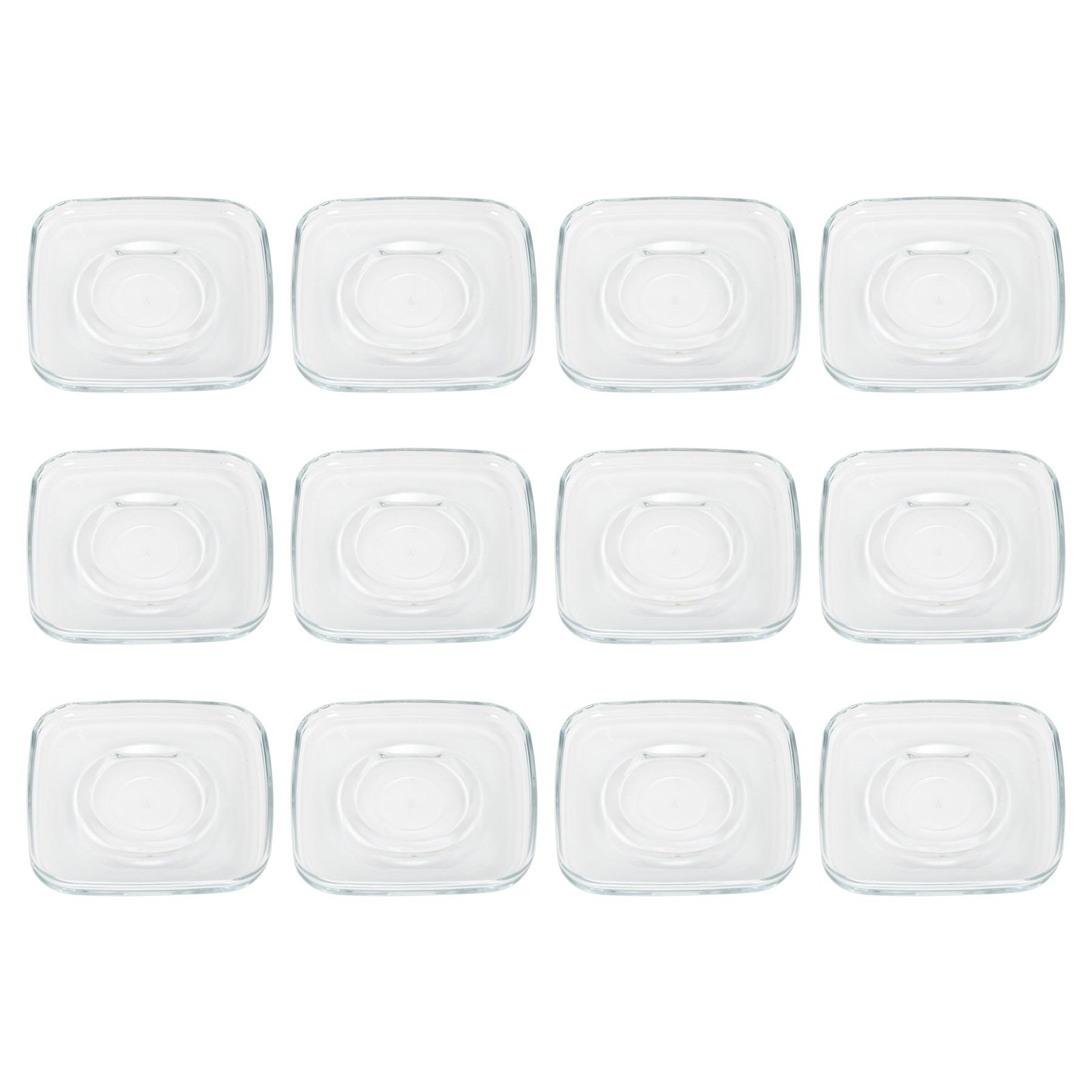 12x LAV Clear 16.5cm Cozy Glass Cappuccino Saucers for Tea Latte Cup Mug Glasses