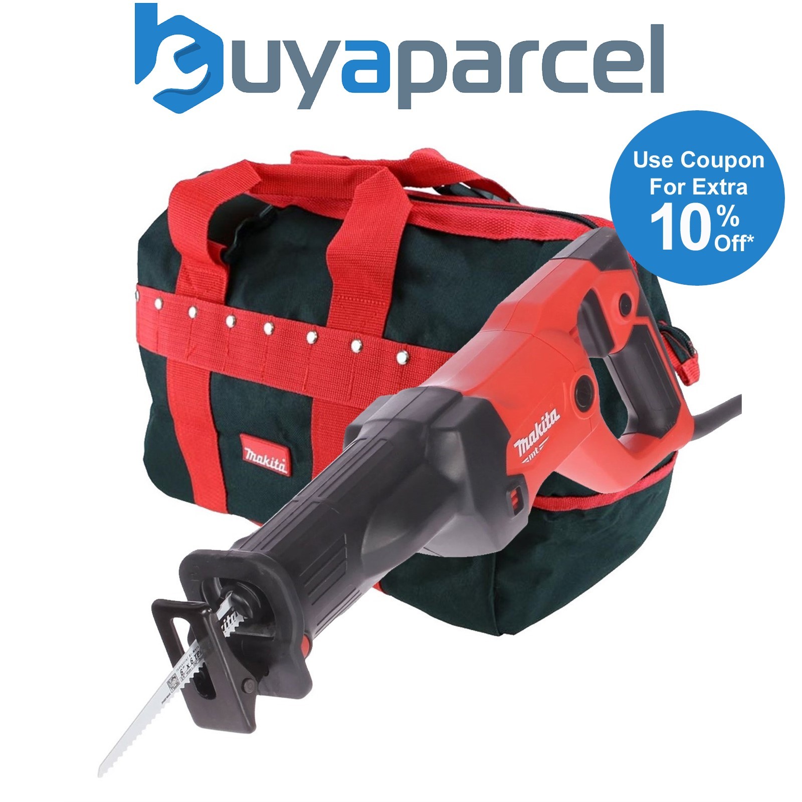 Makita M4501 240v Reciprocating Recip Sabre Saw 1010w + Carry Bag + Blade