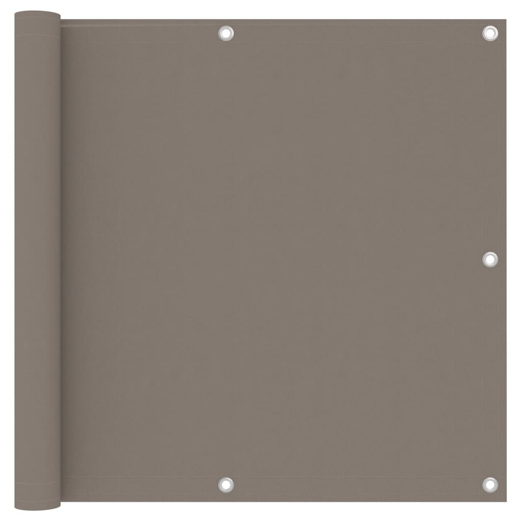Balcony Screen Taupe 90x400 cm Oxford Fabric Fence Privacy Screening vidaXL