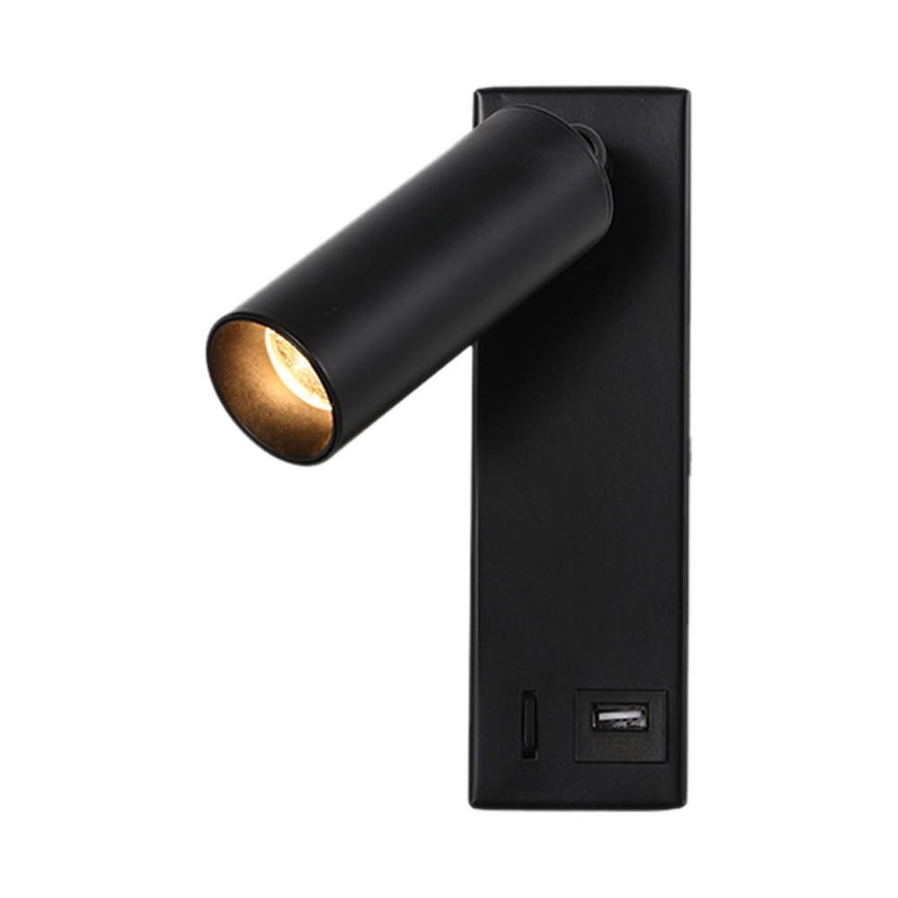 3W LED Wall Lamp Embedded and Rotatable Reading Light USB Focus Light for1514