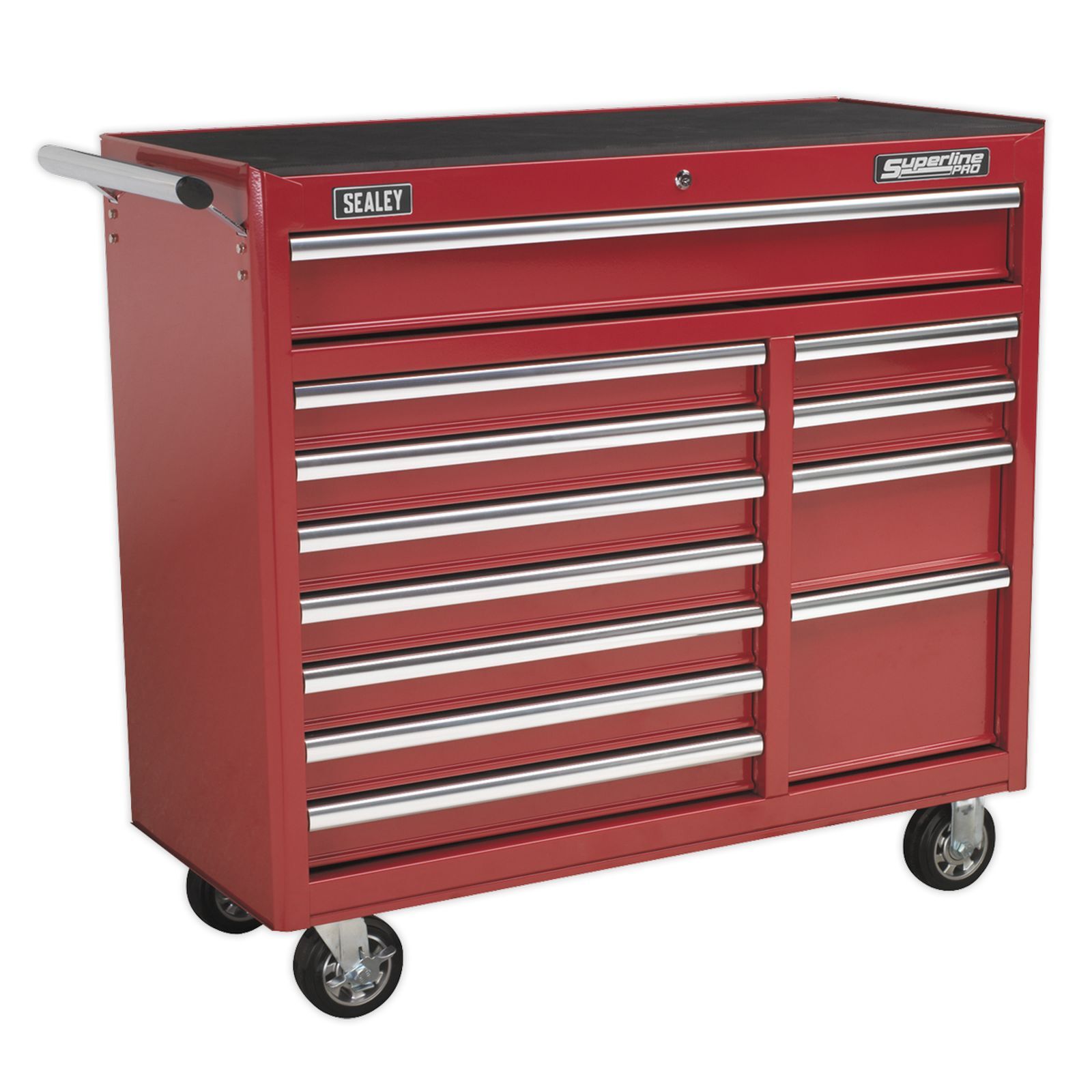 Sealey Rollcab 12 Drawer with Ball Bearing Runners Heavy Duty - Red Tool Chest