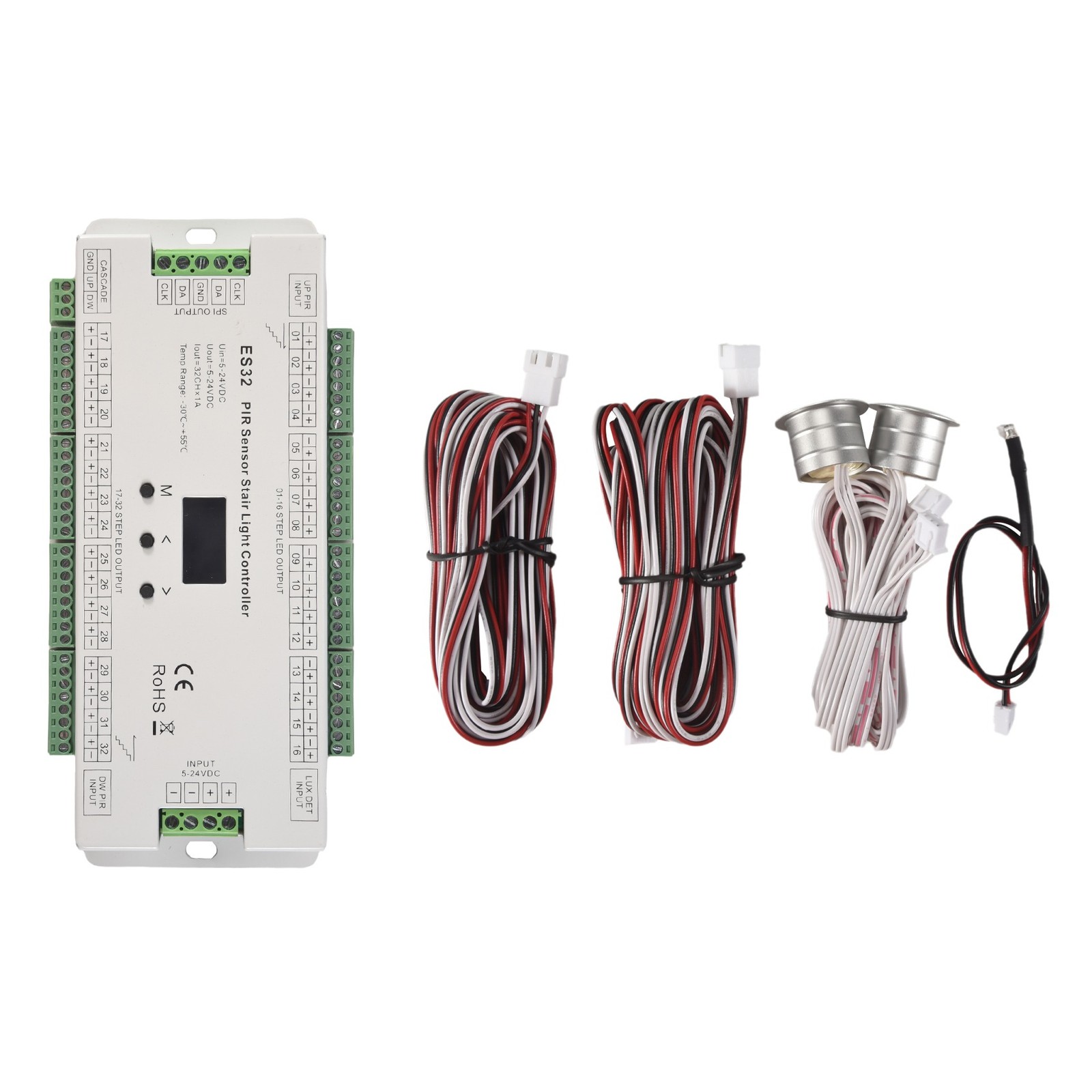 32CH ES32 PIR Sensor Stair Light Controller Human Body Infrared Inductive 6495