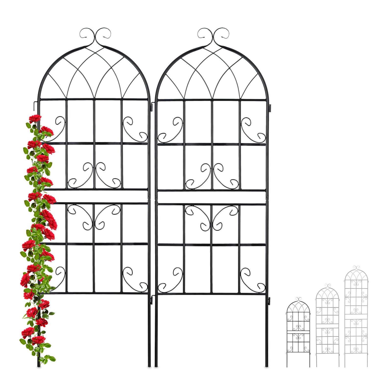 Garden trellis climbing plant support decorative metal privacy screen