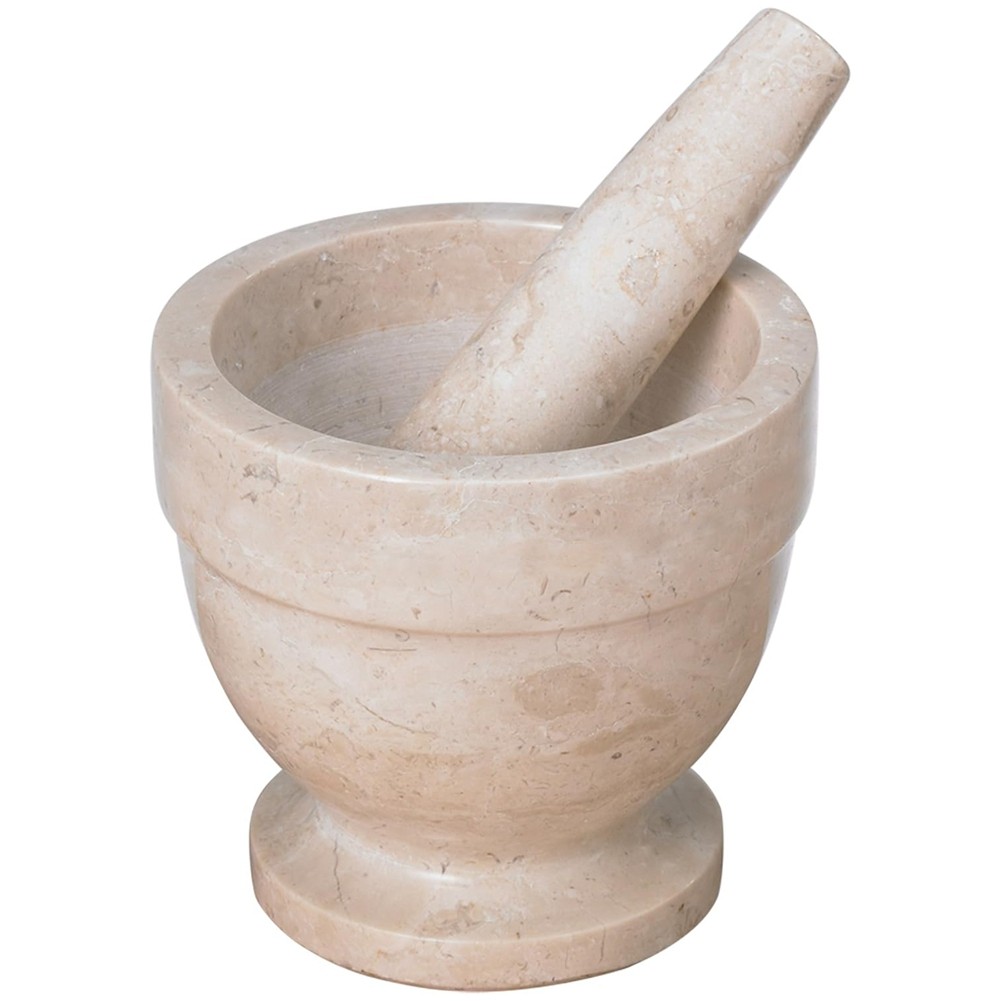 Champagne Marble Garlic Grinder, Beige Pestle Set Spice G2K37209