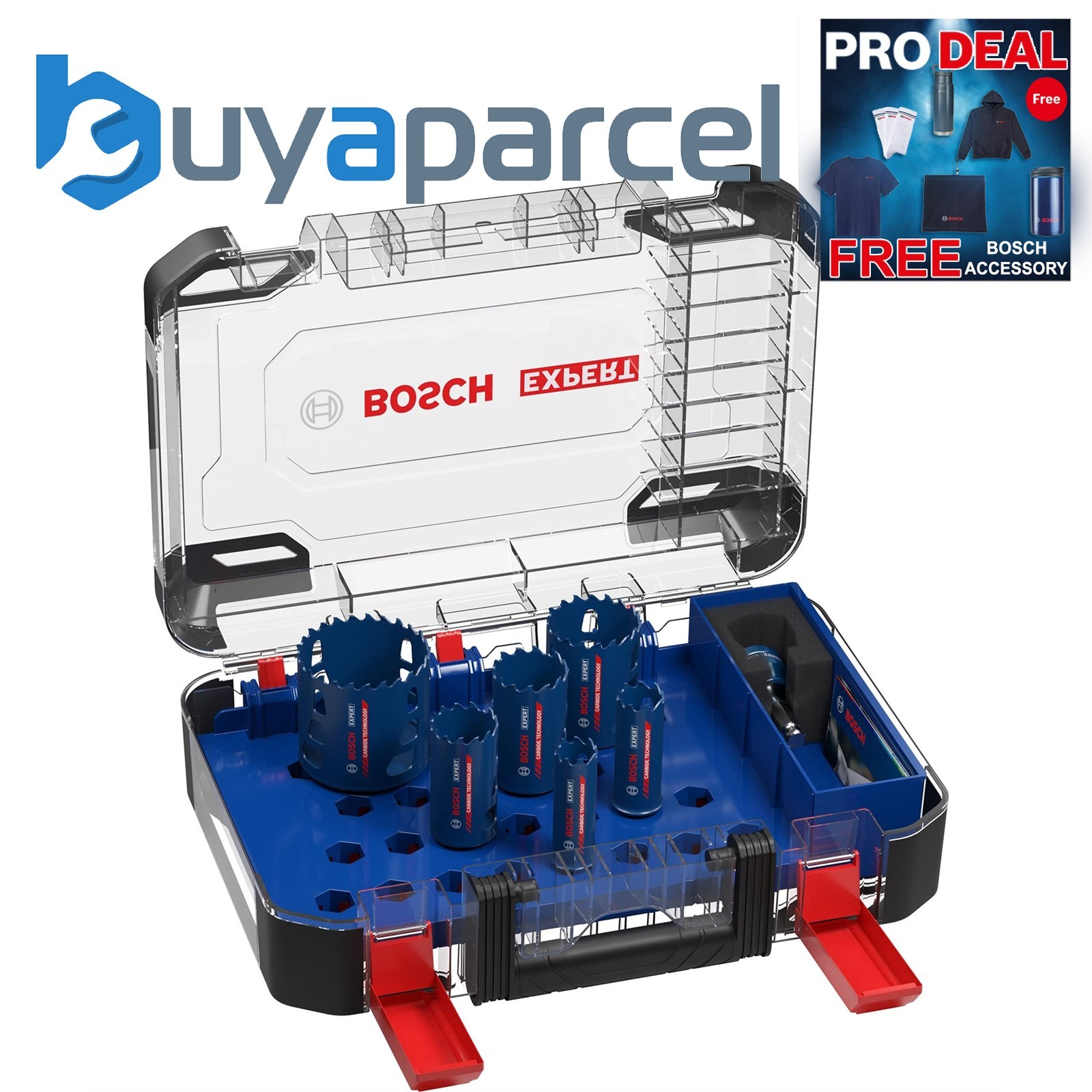 Bosch EXPERT 9PC Tough Multi Material Hole Saw Set 22 25 35 40 51 68 mm 9 Piece