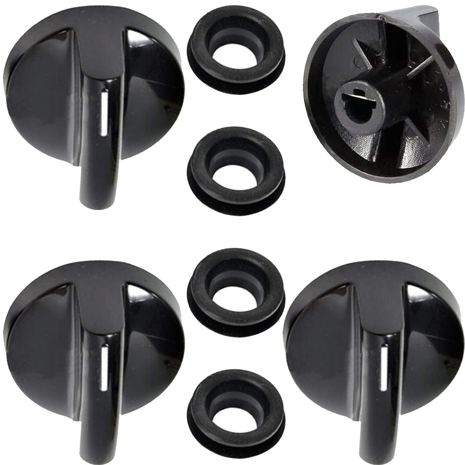 Control Knob Black for MIELE KM361G KM363G KM371G KM391G KM520 KM523 Oven x 4