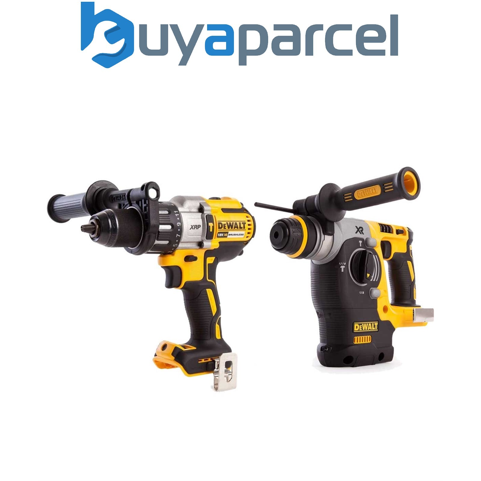 Dewalt DCK229 18V Brushless Pack DCD996 Combi Drill + DCH273 SDS Hammer Bare