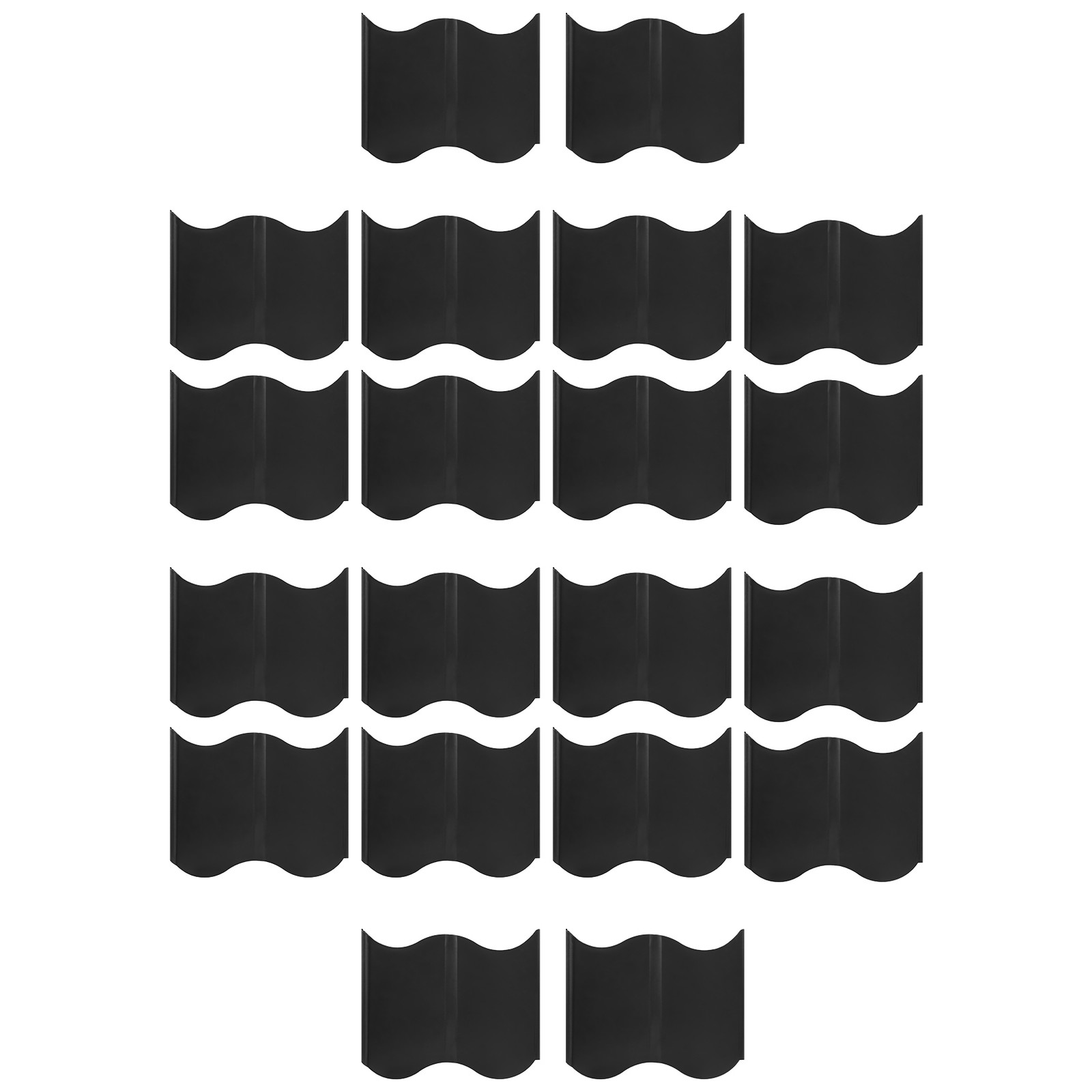 Garden Lawn Edging - 20 Pack Landscape Border Flexible Interlocking Edging7578