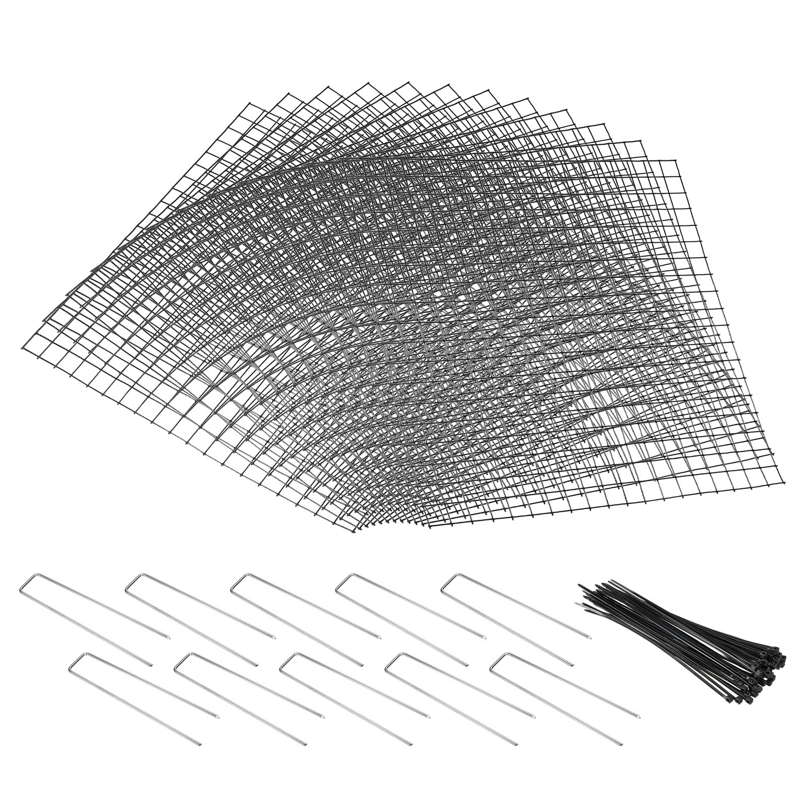 12Pcs 11.8"x11.8" Small Wire Plant Protectors Garden Square Wire Plant Cages