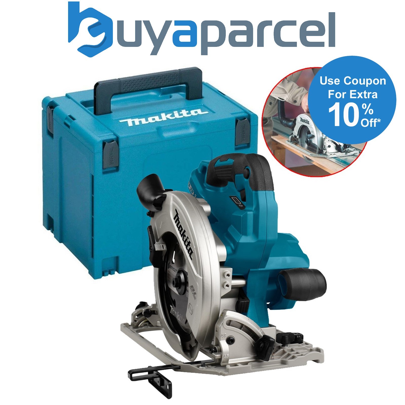 Makita DHS782ZJ Twin 18v / 36v 190mm Brushless Circular Saw Inc Guide Rail Base