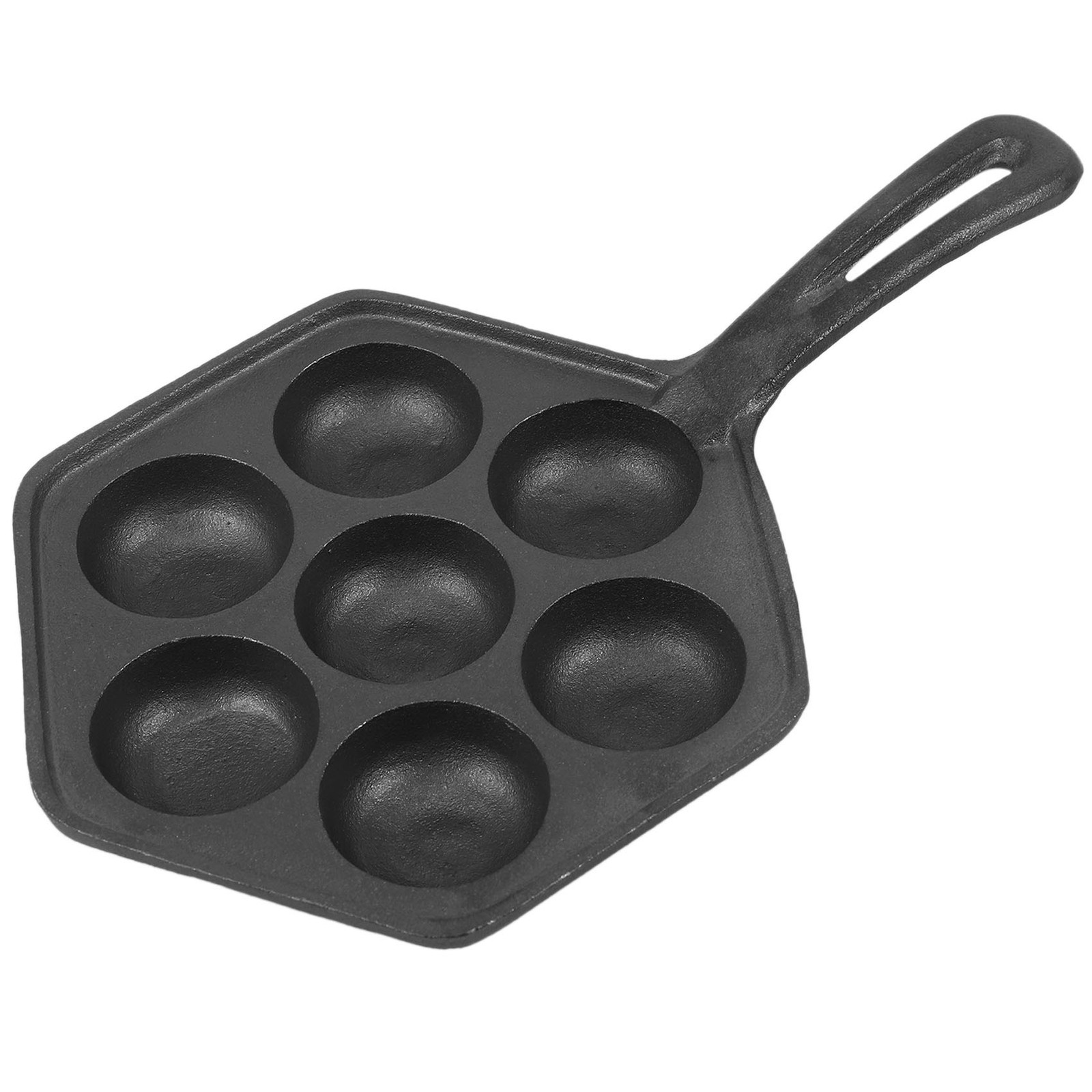 Cast Iron Stuffed Nonstick StuffedPancake Pan,Munk/Aebleskiver,House Cast2776
