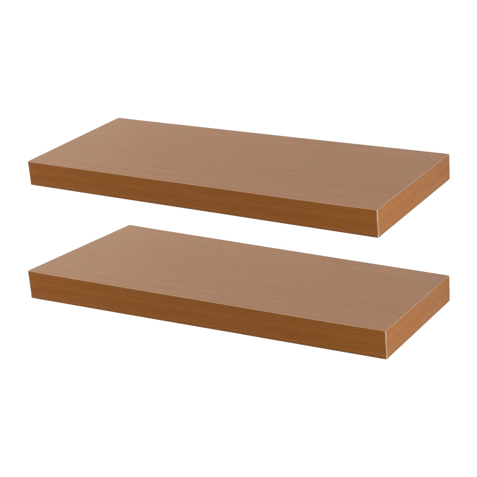 2x Modern Floating Shelves Wall Mounted Living Room Bedroom Storage 60cm Brown