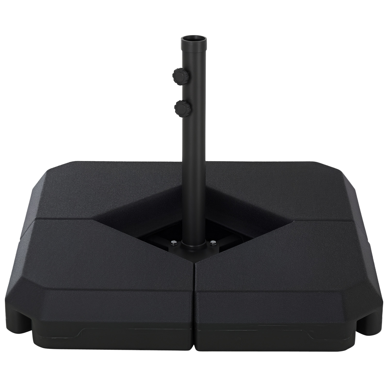 Outsunny 4PCs Fillable Parasol Base w/ Steel Cross Base Garden Umbrella Weight