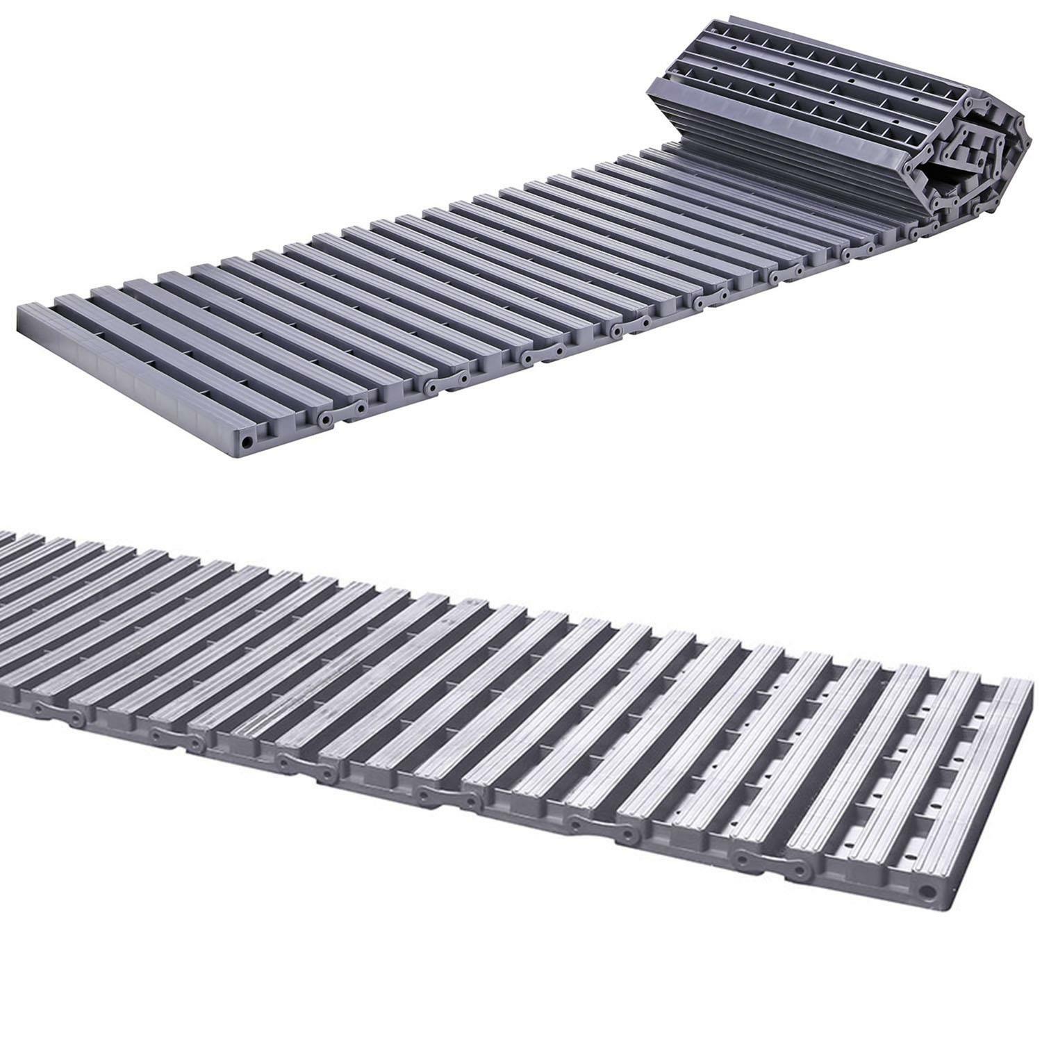 5.56m Foldable Garden Path Track Plastic Roll Out Grass Lawn Protector Grey