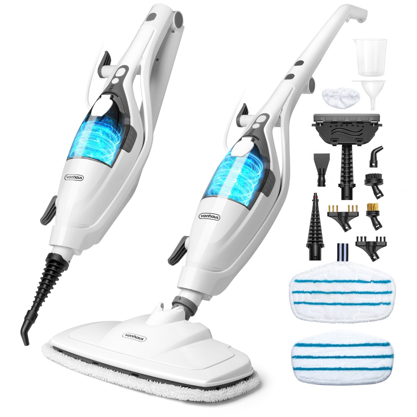 VonHaus 10-in-1 Steam Mop – Multi-Surface Floor Steamer & Handheld Steam Cleaner