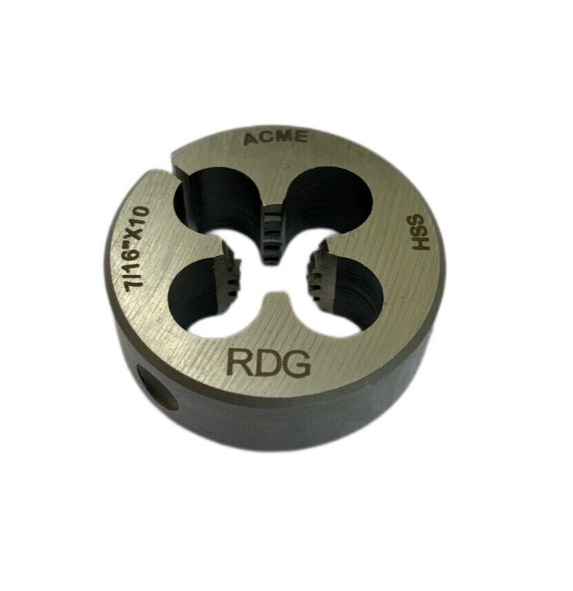 7/16" X 10 ACME DIE RIGHT HAND HSS DIE ACME THREADS 1-1/2" OD BY RDGTOOLS