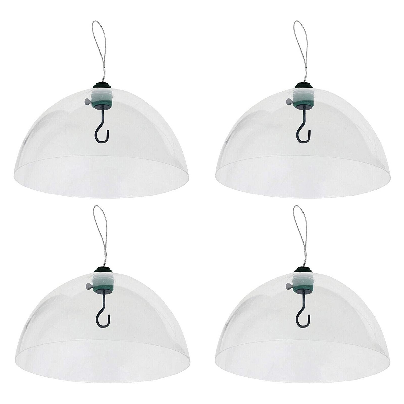 Squirrel Baffle Dome Adjustable Hook Wild Bird Feed Station Hanging Guard x 4