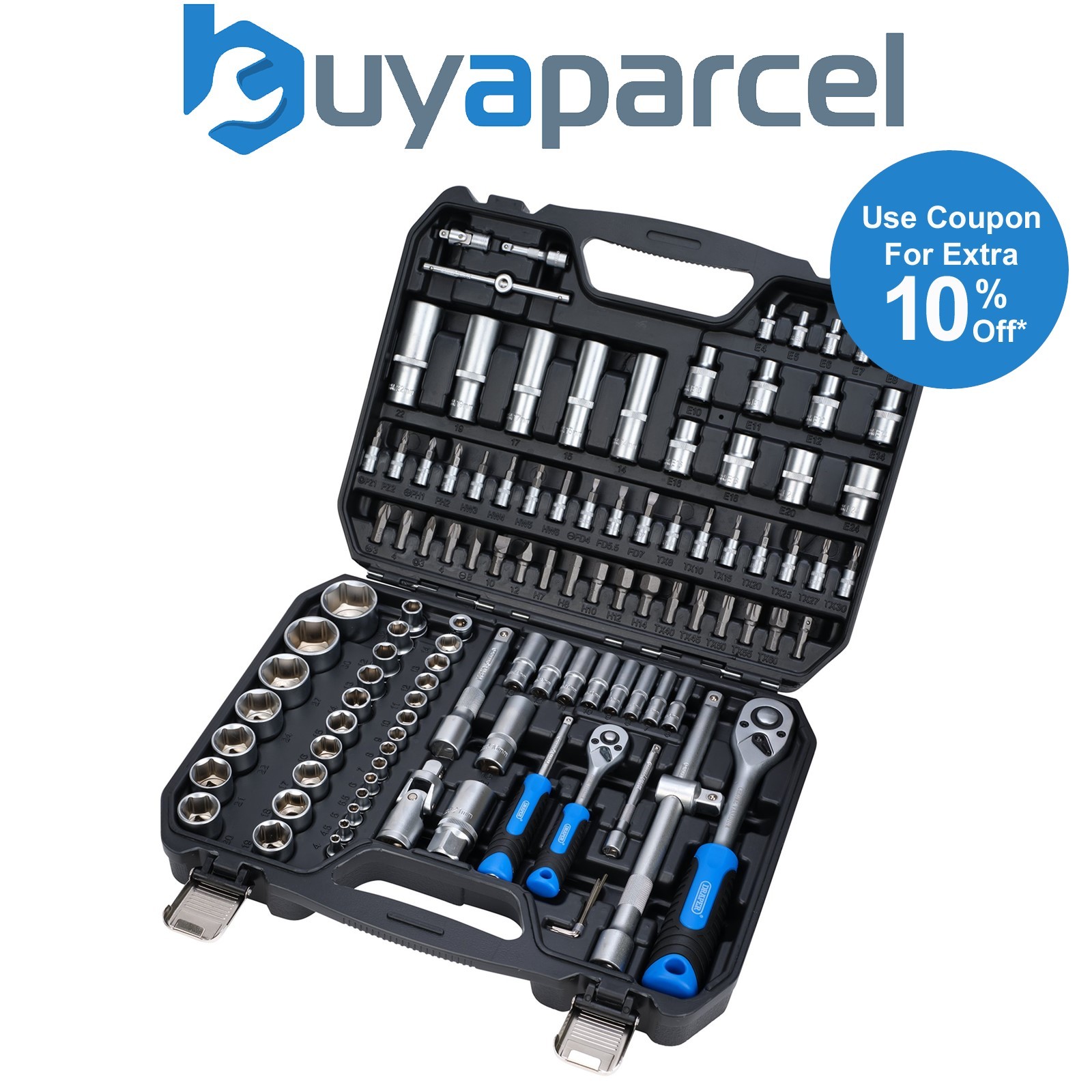 Draper 24230 Draper HI-TORQ Metric Socket and Bit Set, 1/4" and 1/2" Sq. Dr. (11