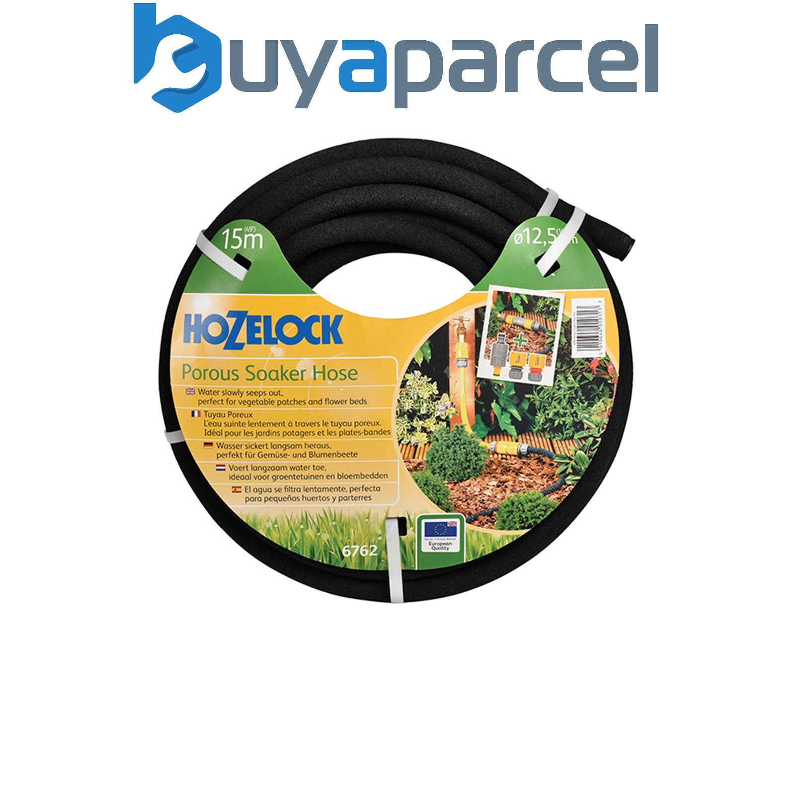 Hozelock 6762P0000 6762 Porous Soaker Hose 15m 12.5mm (1/2in) Diameter HOZ6762