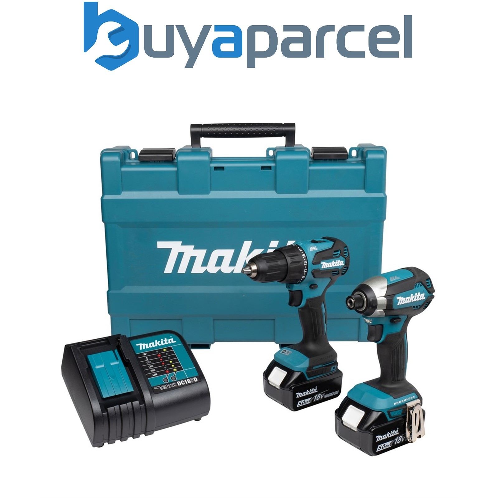 Makita 18v DLX2537ST Brushless Kit DHP490 Hammer Drill DTD153 Impact Driver 5ah