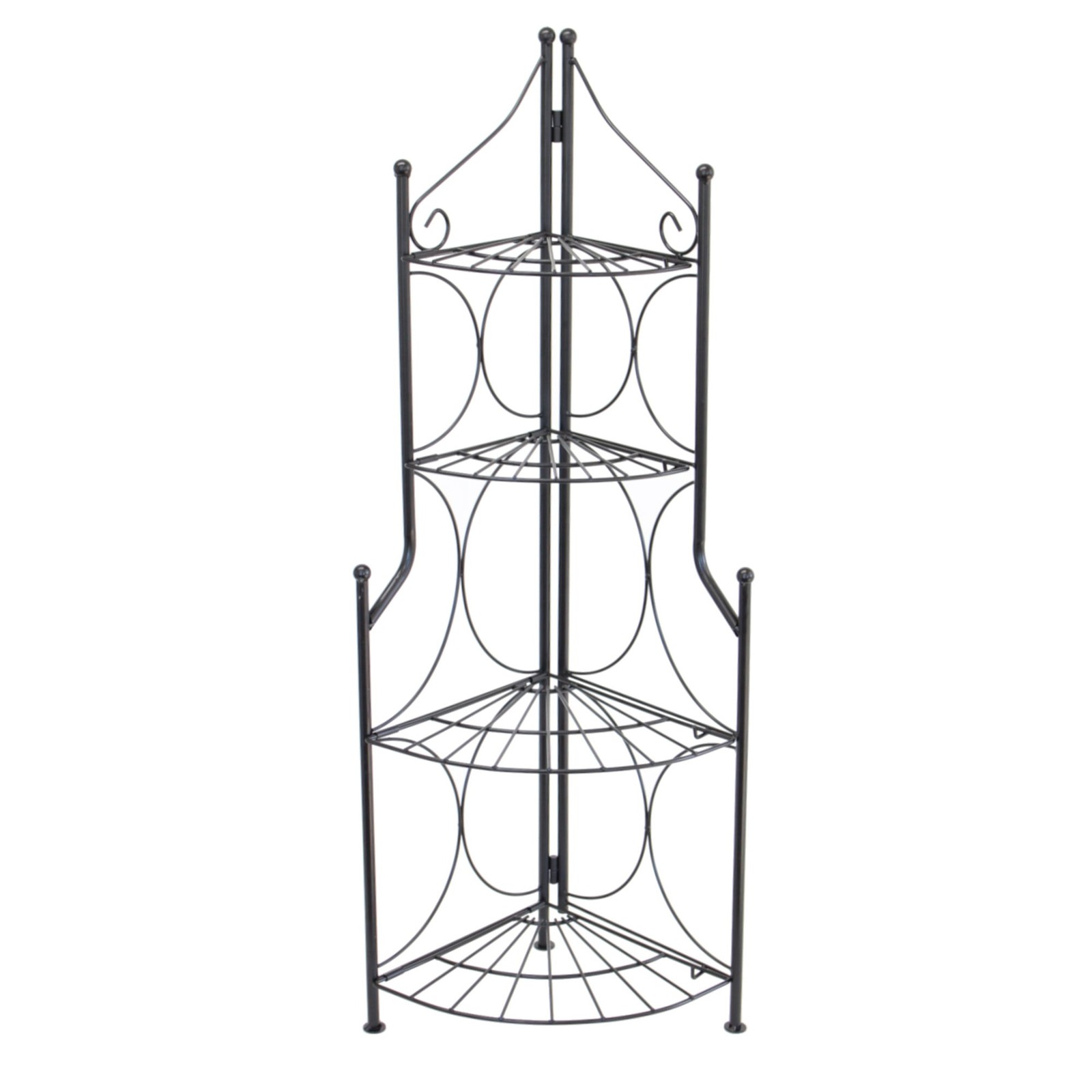 NEW! 4 Tier Foldable Metal Garden Flower Staging Plant Stand Display Shelf