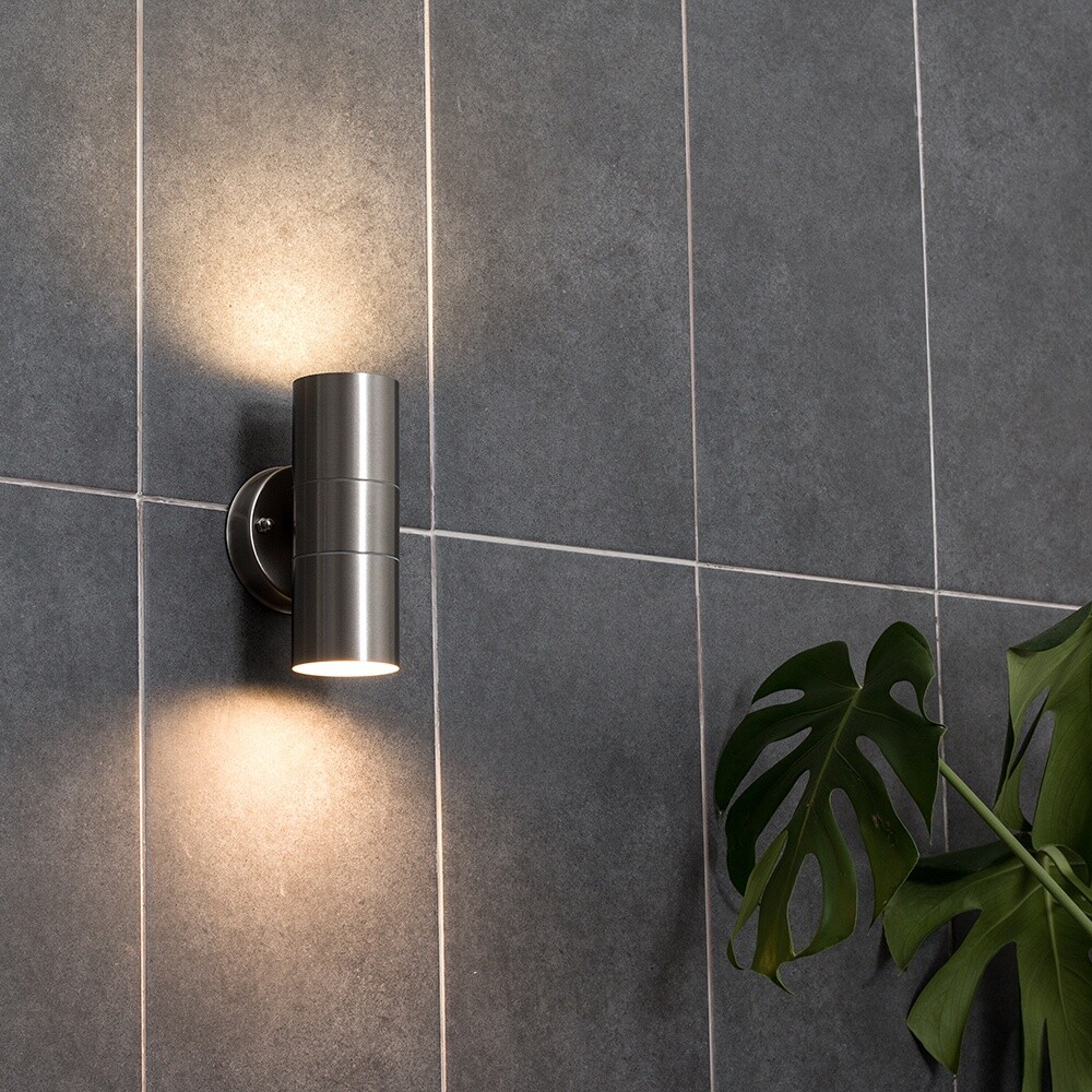Garden Outdoor LED Up Down Wall Light Metal Security Lights Dusk to Dawn Bulbs