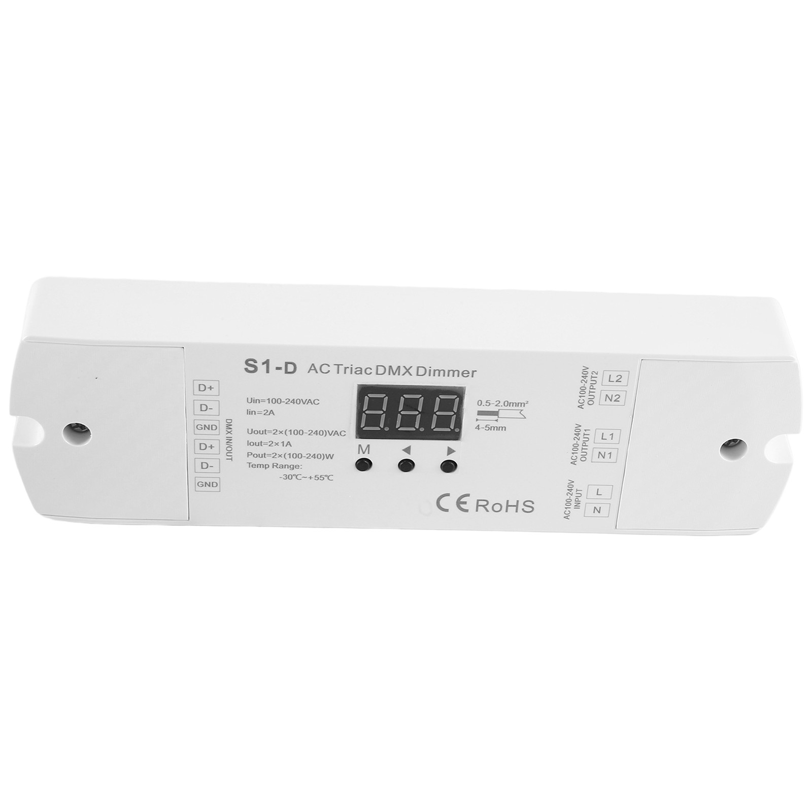 AC100V - 240V 288W 2CH Triac LED Dimmer, Dual Channel Output Silicon2933