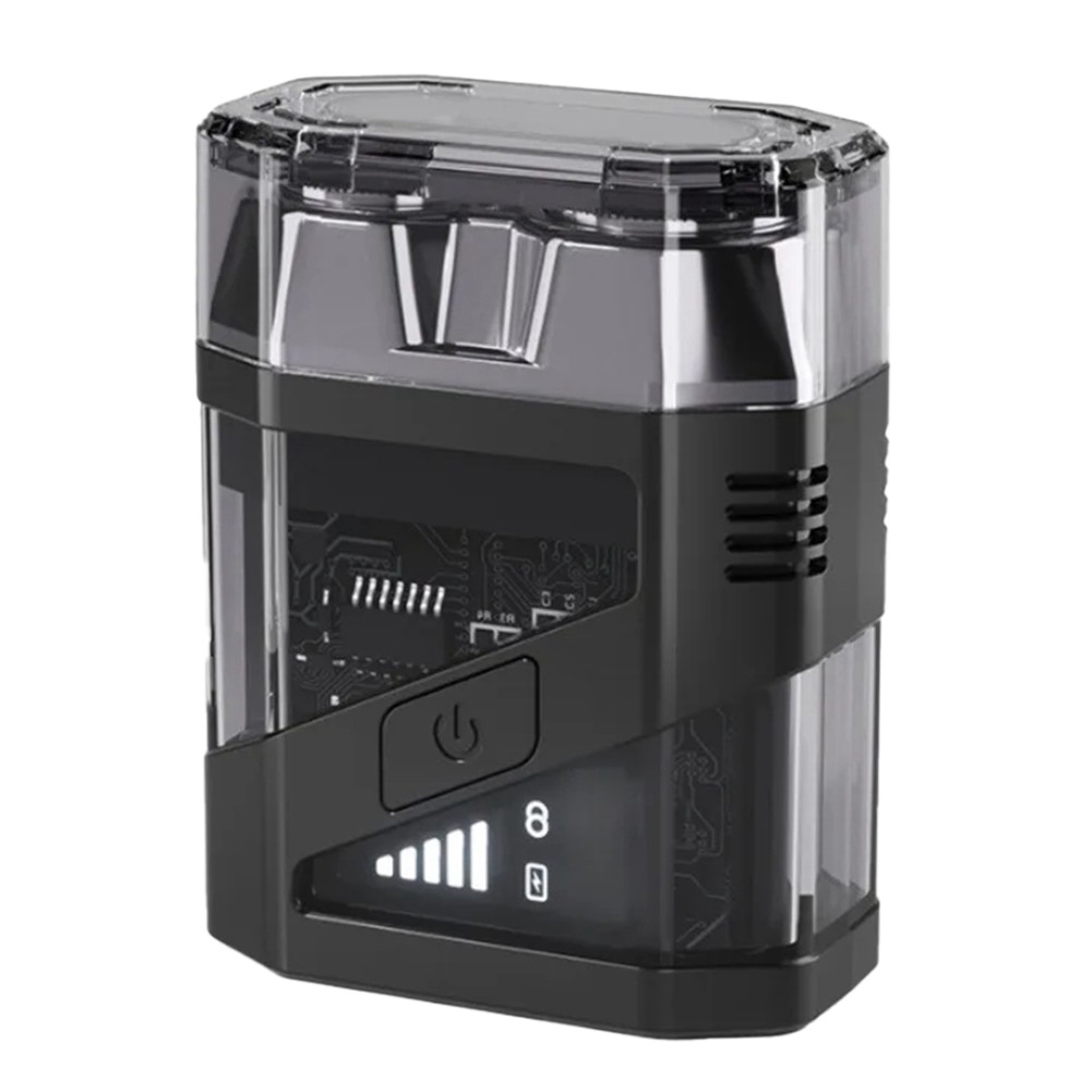 2X(SJ-603 Portable Cool Transparent -Head Magnetic Floating Shaver Full9794