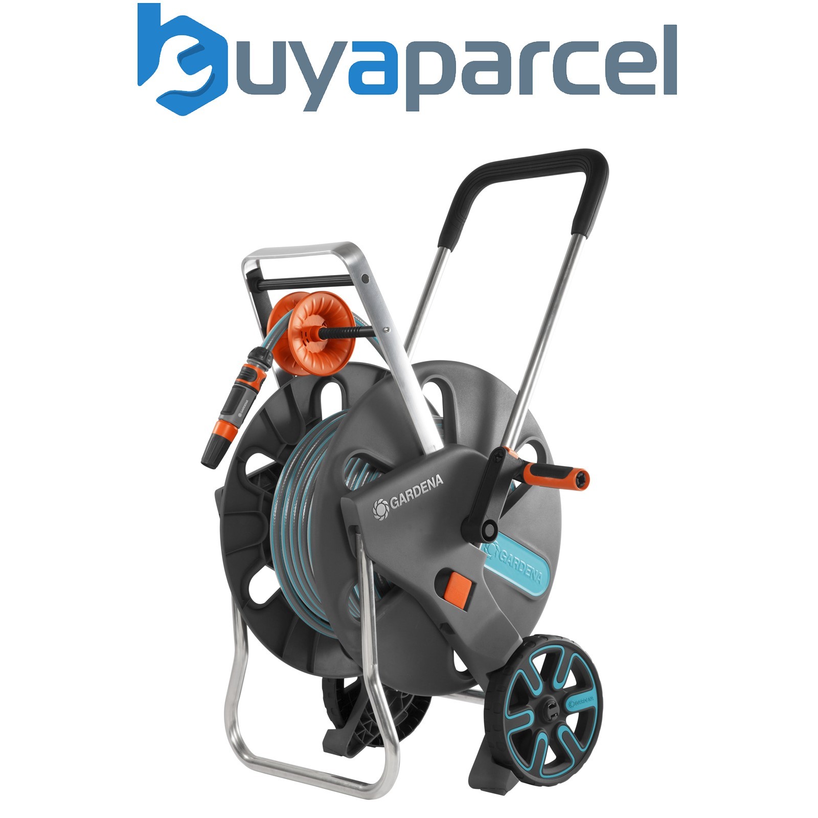 Gardena CleverRoll L 50m Easy Set Hose Cart Trolley Garden Watering